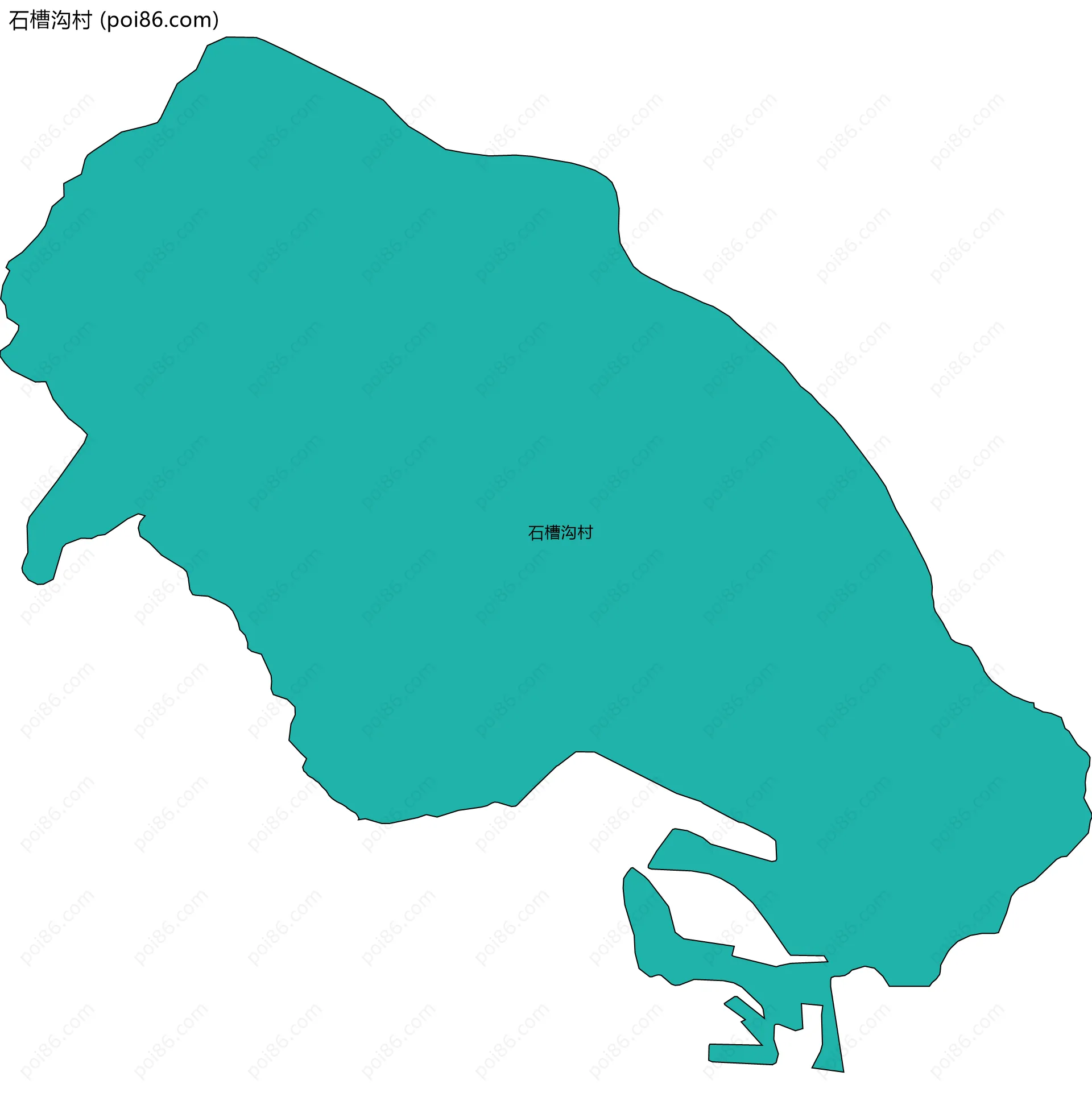 石槽沟村边界地图