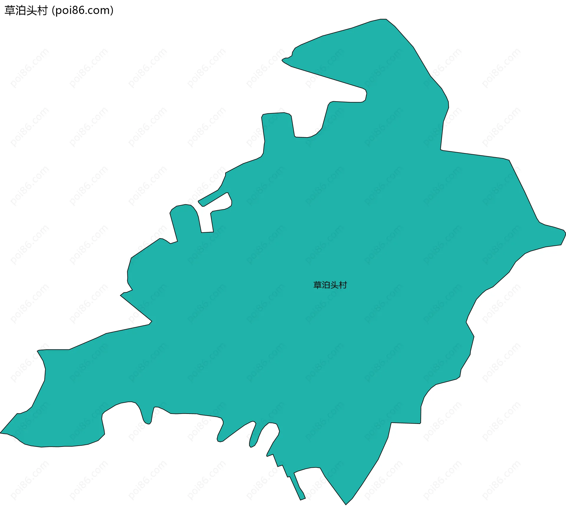 草泊头村边界地图