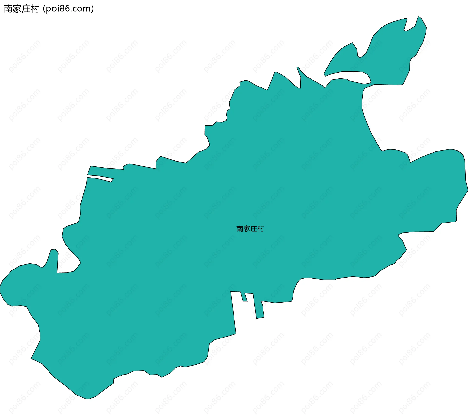 南家庄村边界地图