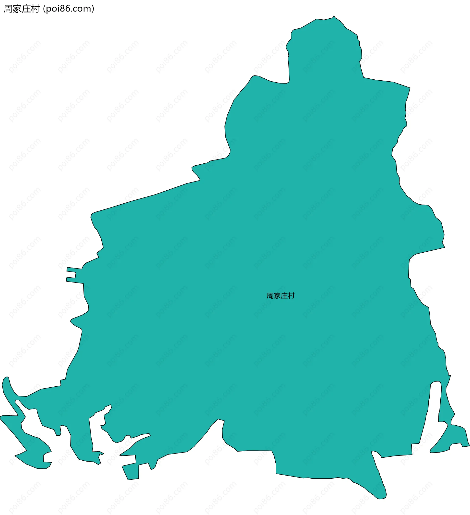 周家庄村边界地图