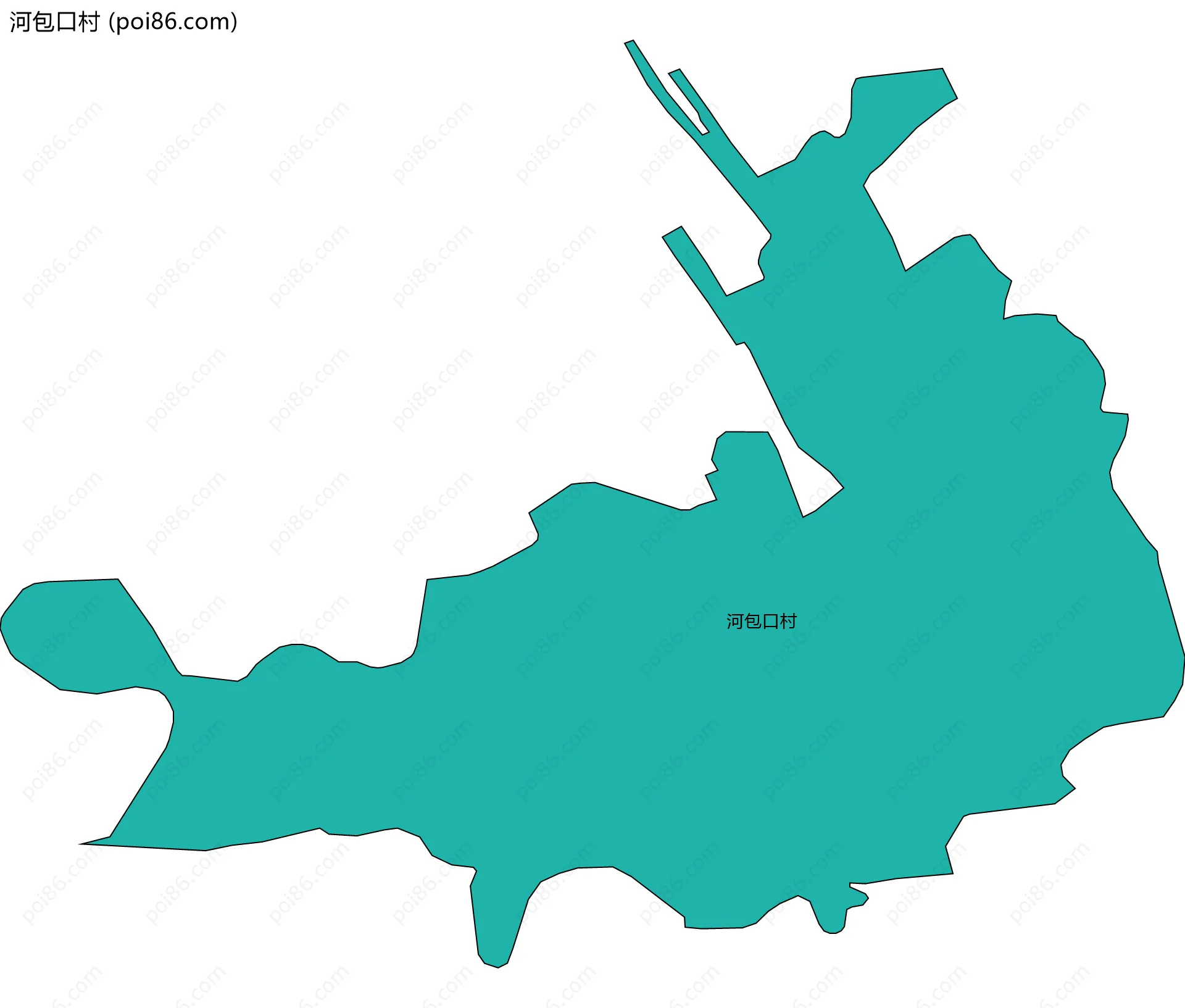 河包口村边界地图