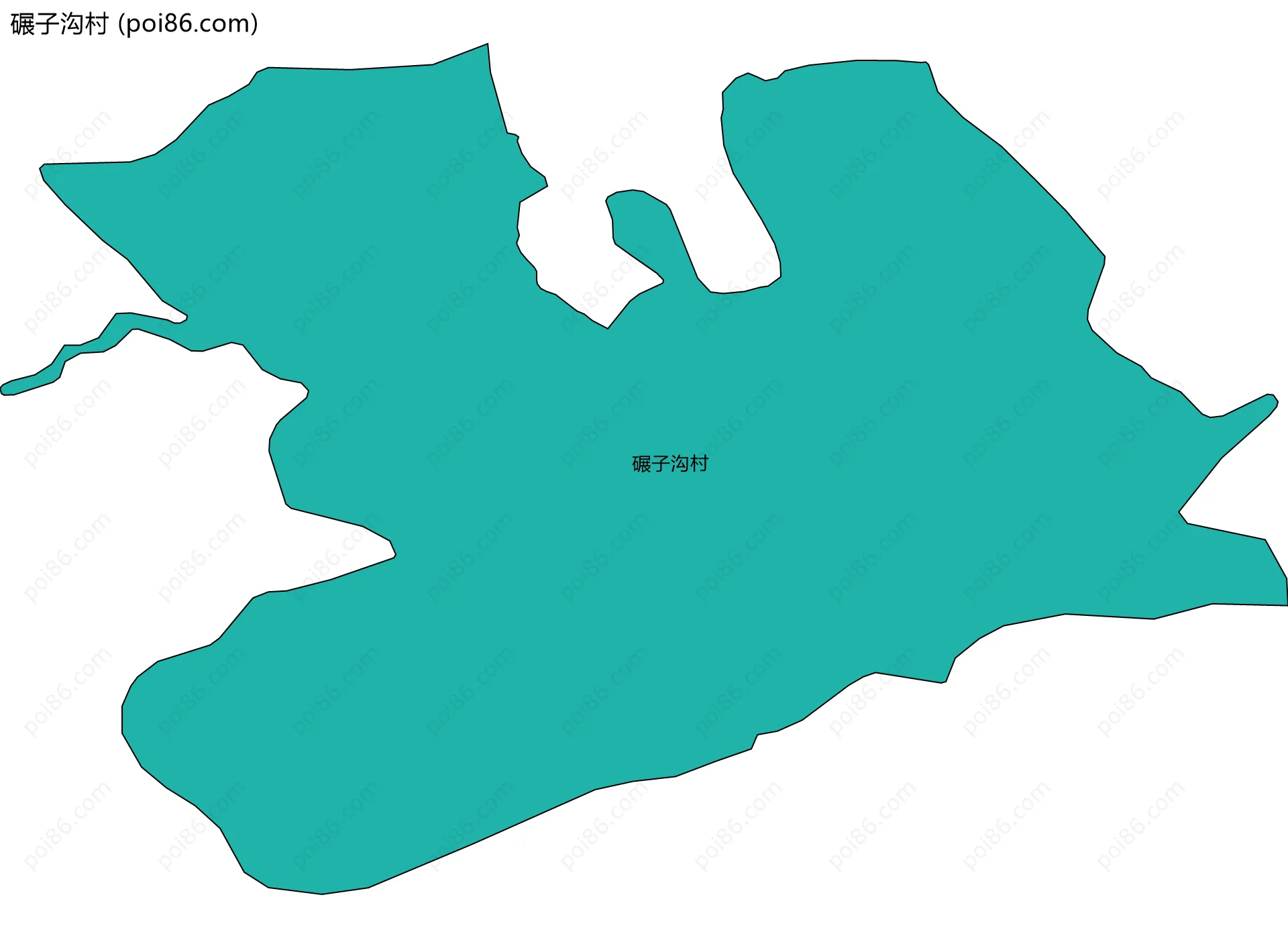 碾子沟村边界地图