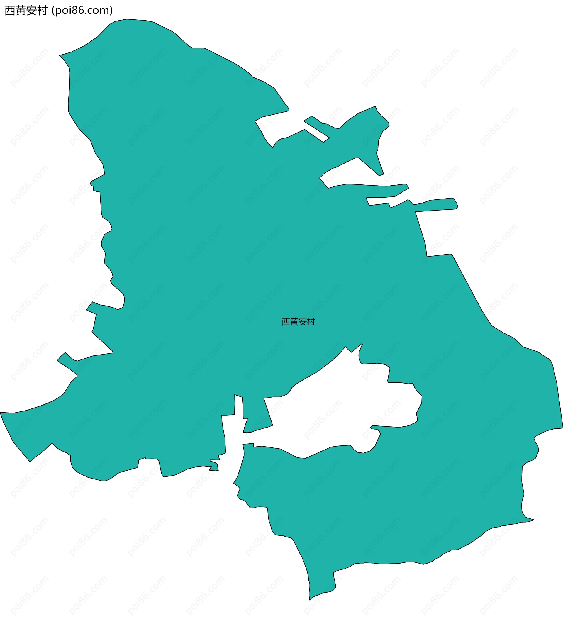 西黄安村边界地图