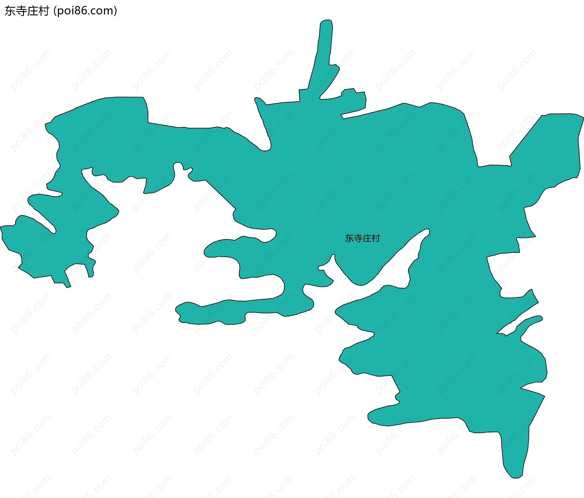 东寺庄村边界地图