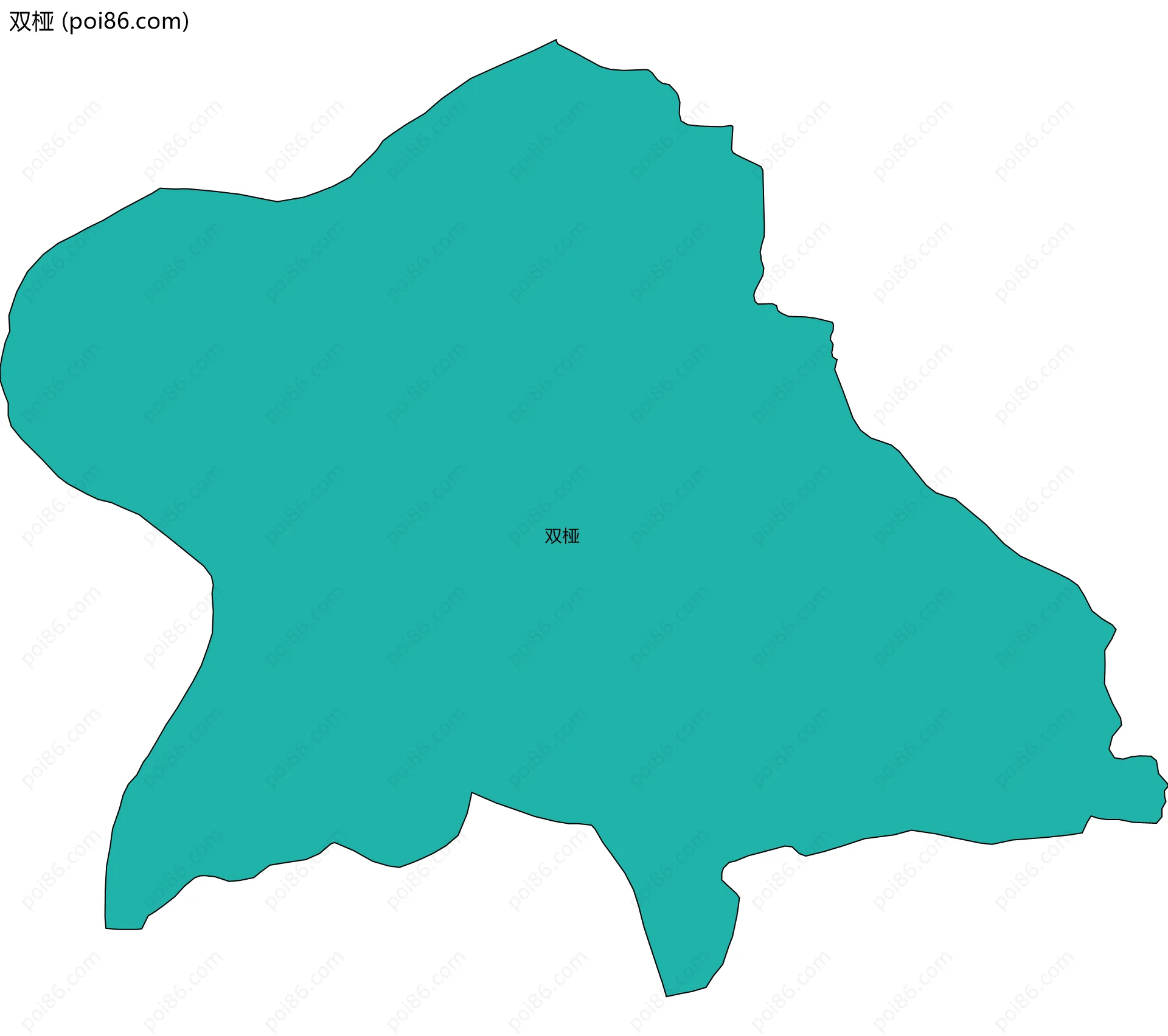 双桠边界地图