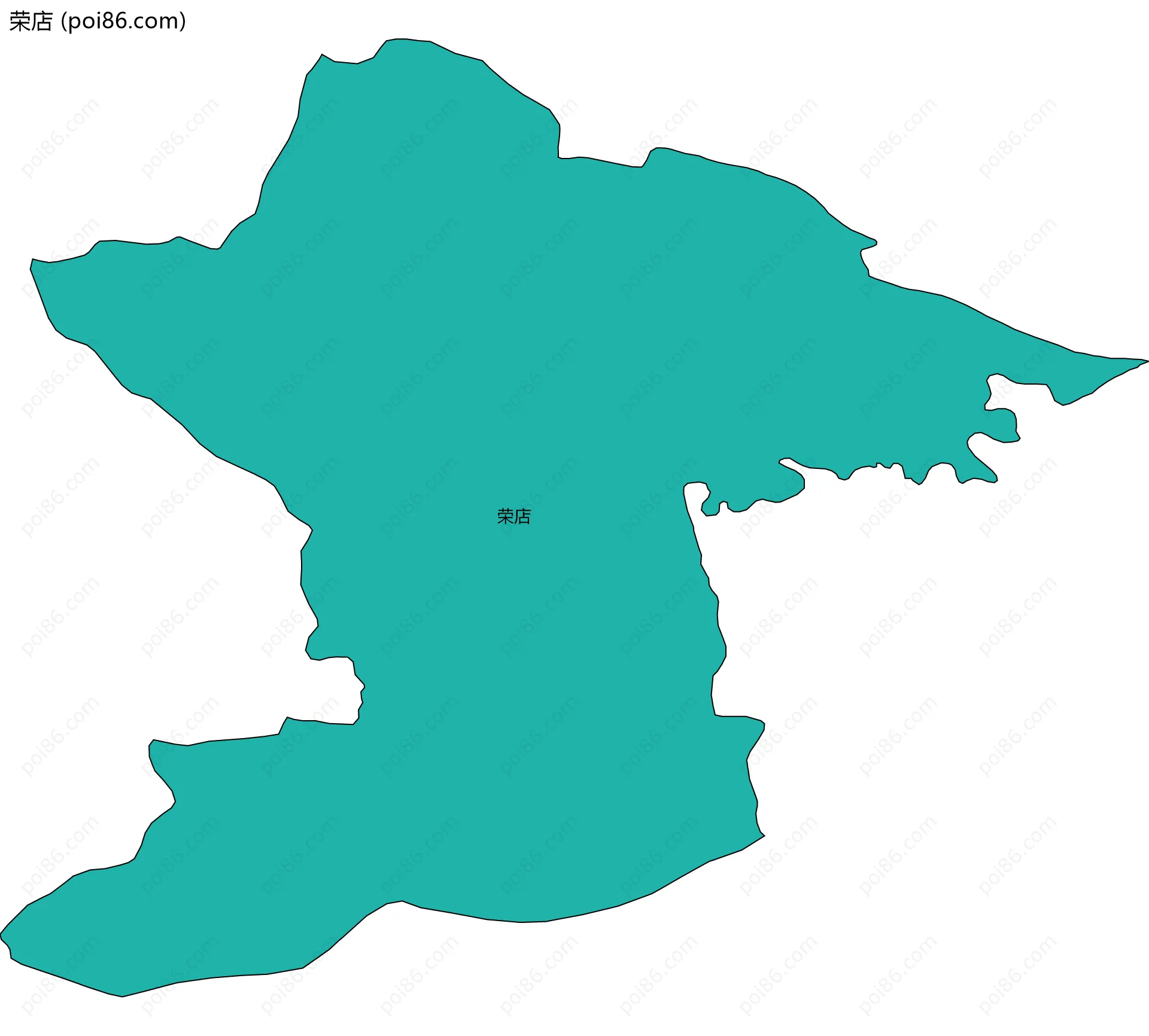荣店边界地图