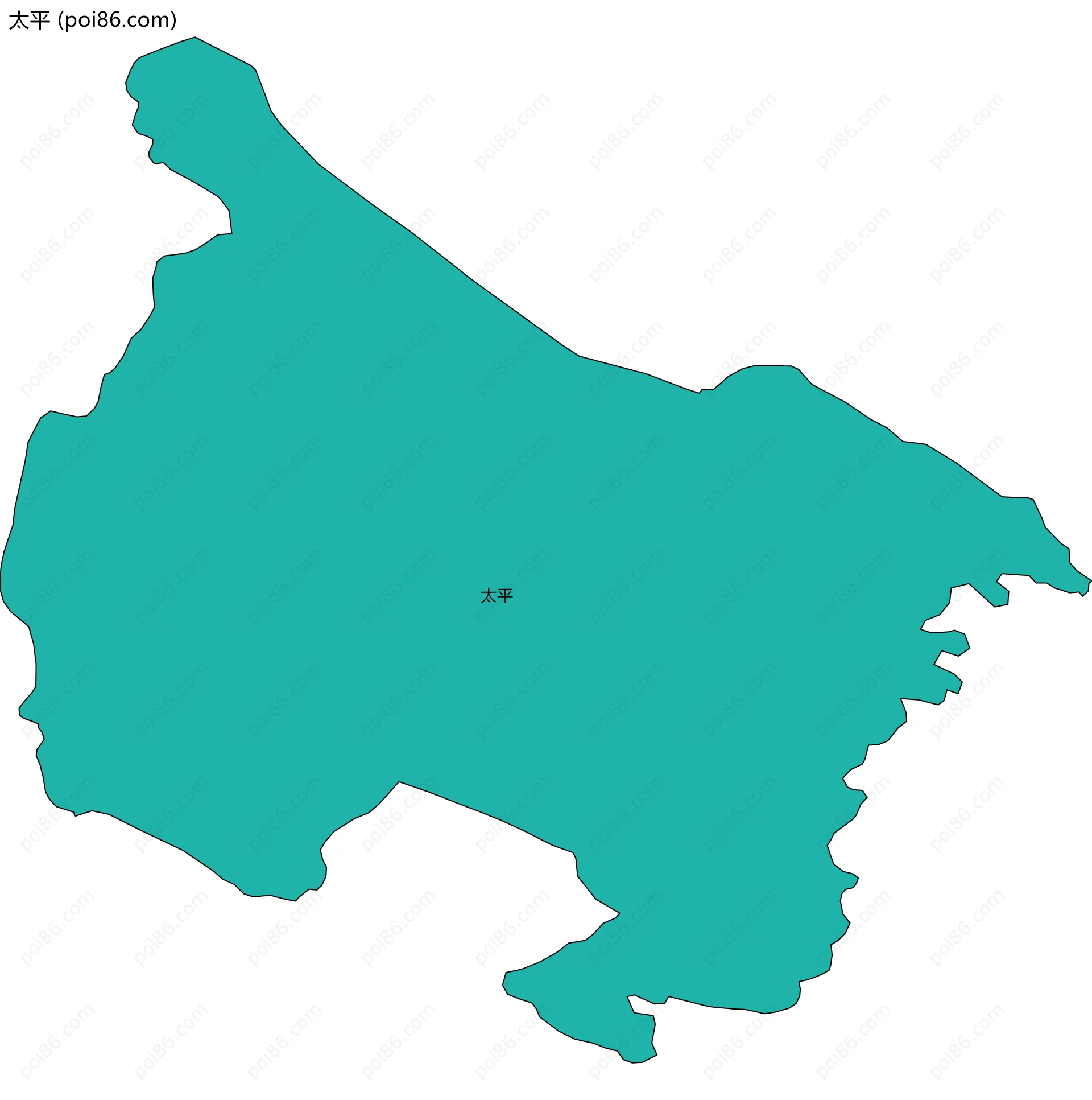 太平边界地图