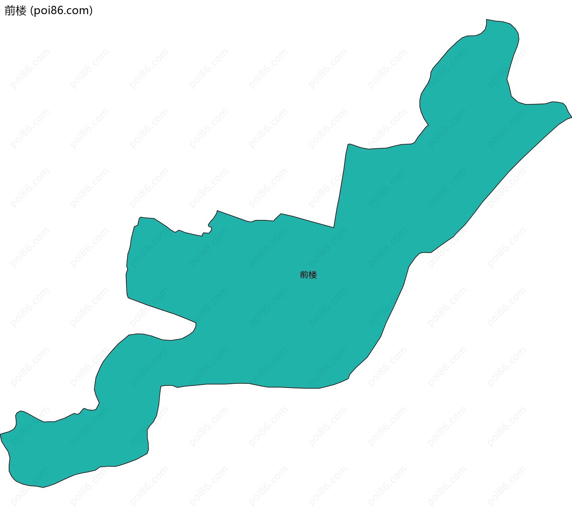 前楼边界地图