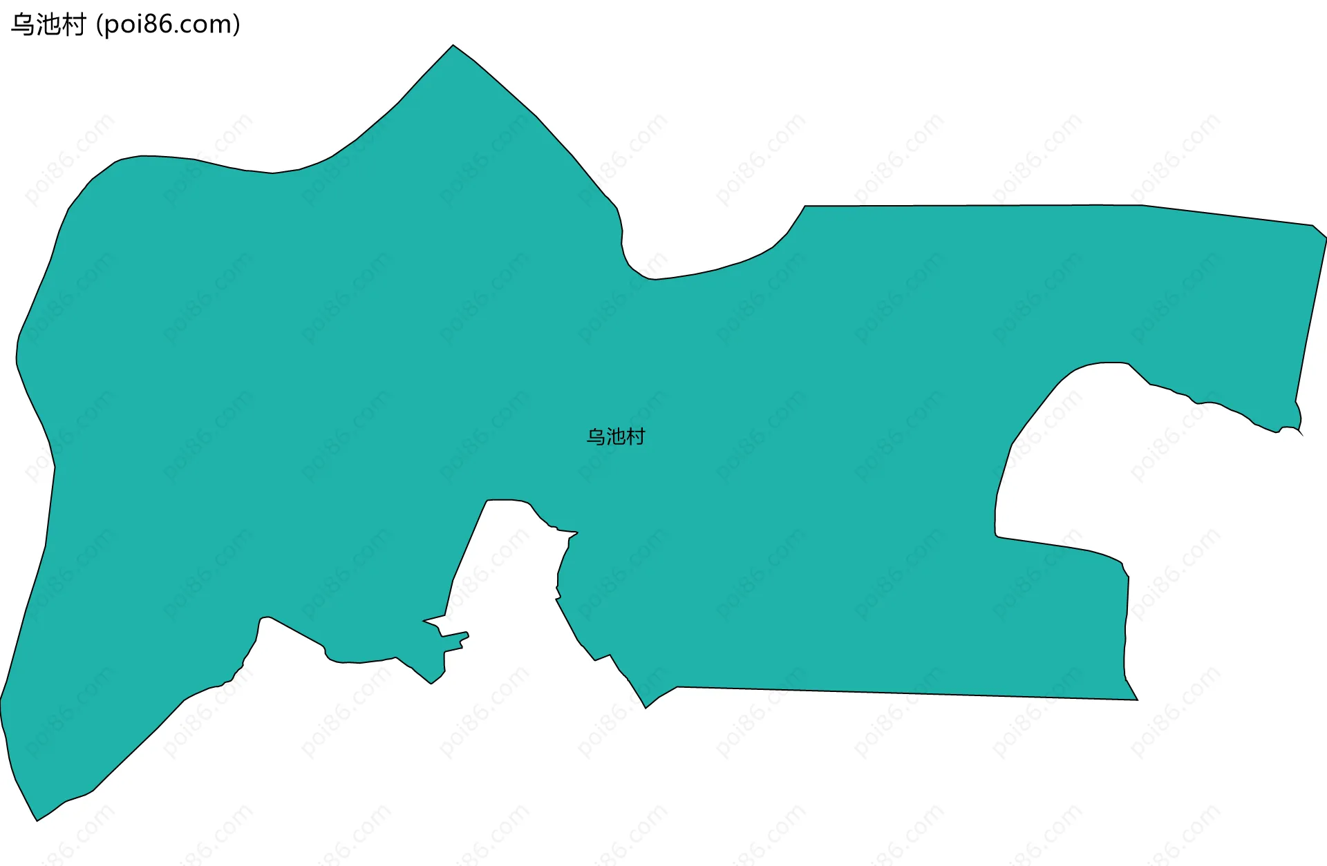 乌池村边界地图