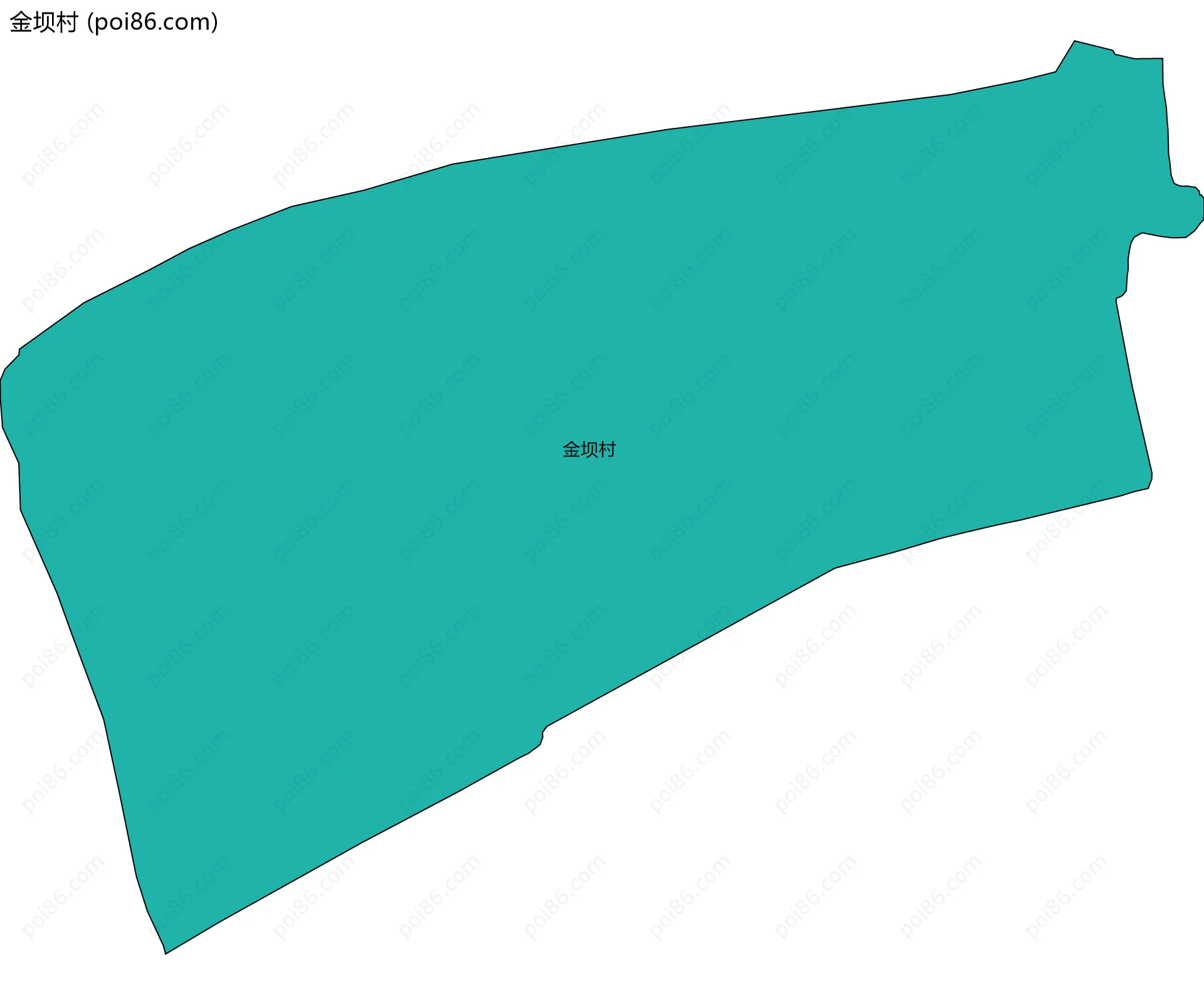 金坝村边界地图