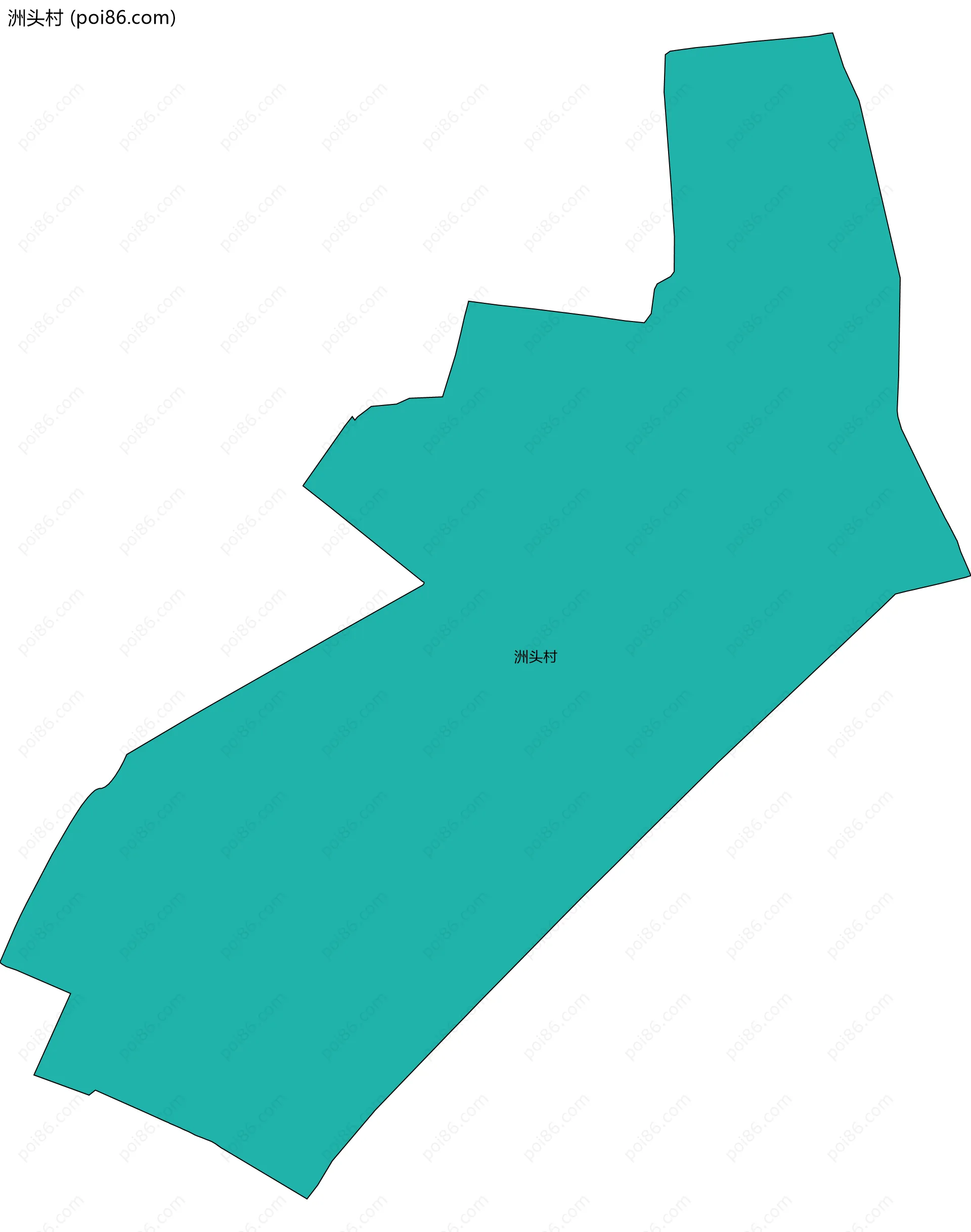 洲头村边界地图