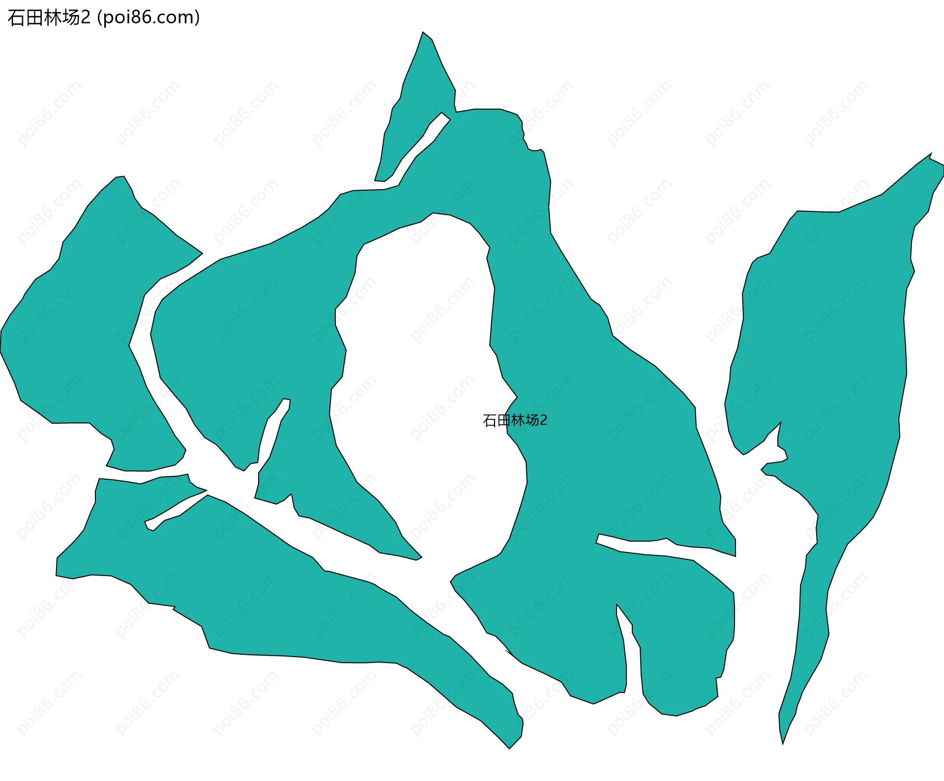 石田林场2边界地图