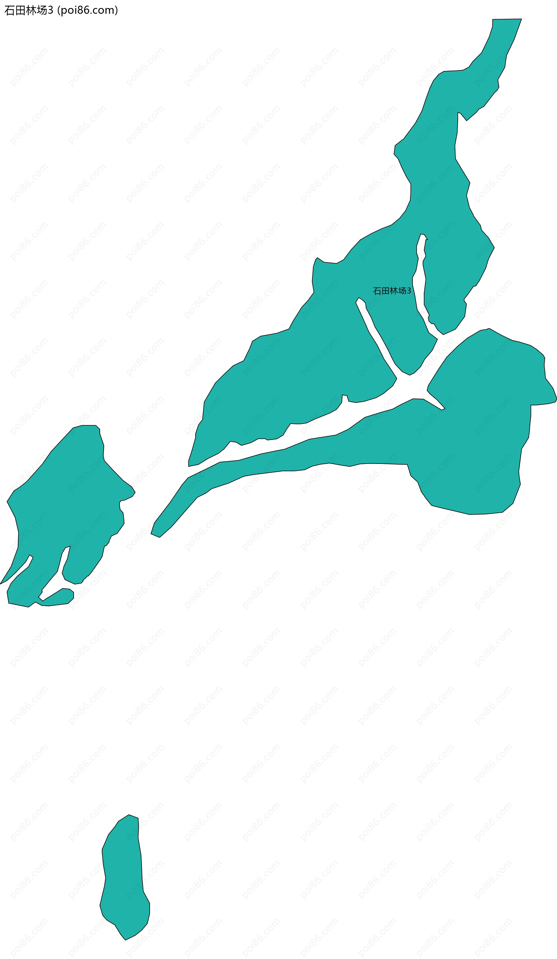 石田林场3边界地图