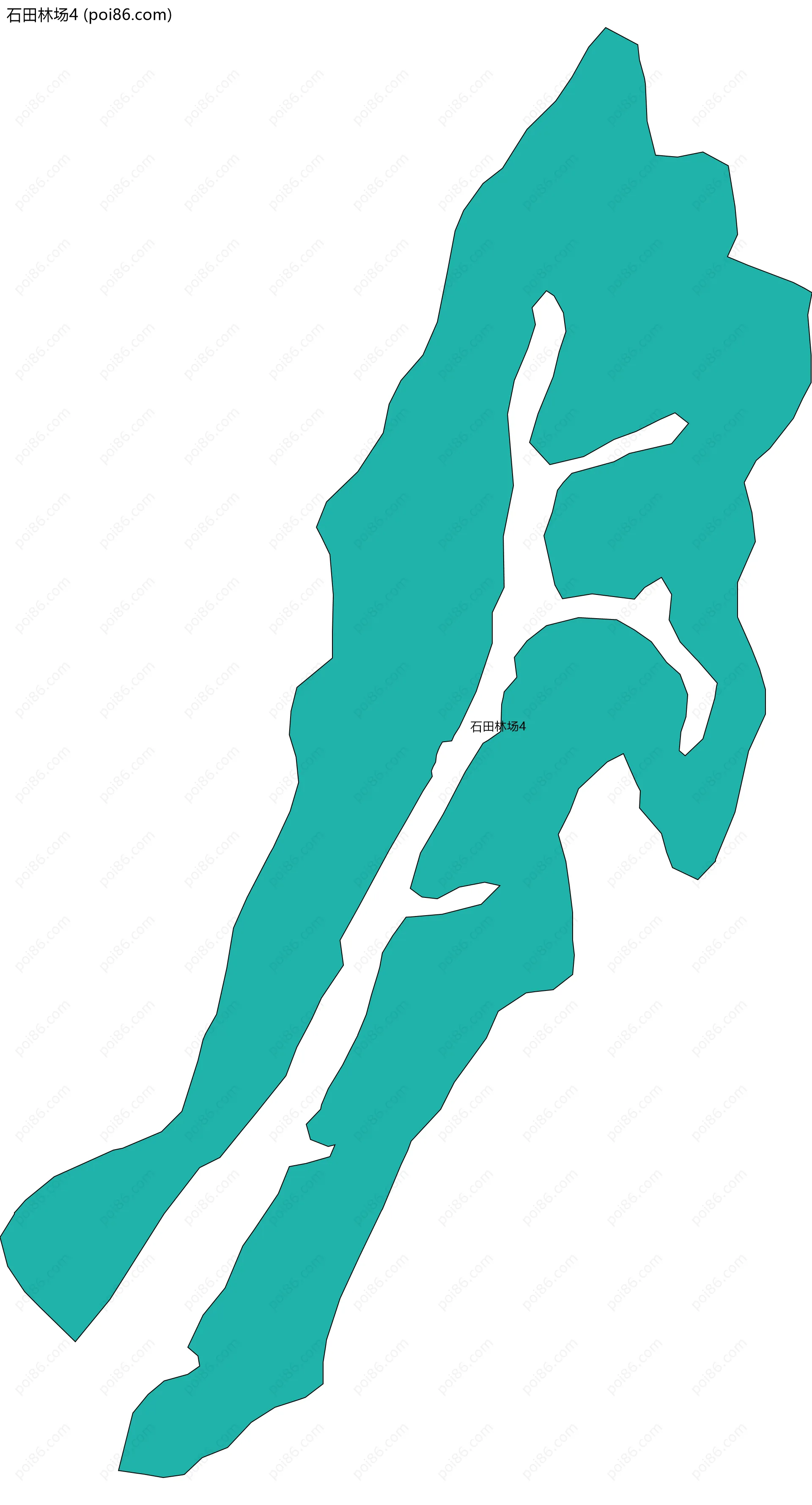 石田林场4边界地图