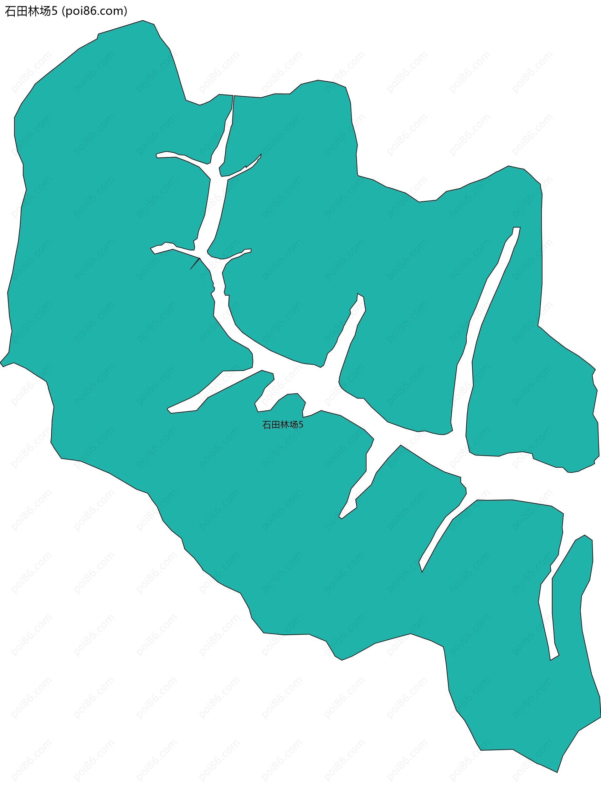 石田林场5边界地图