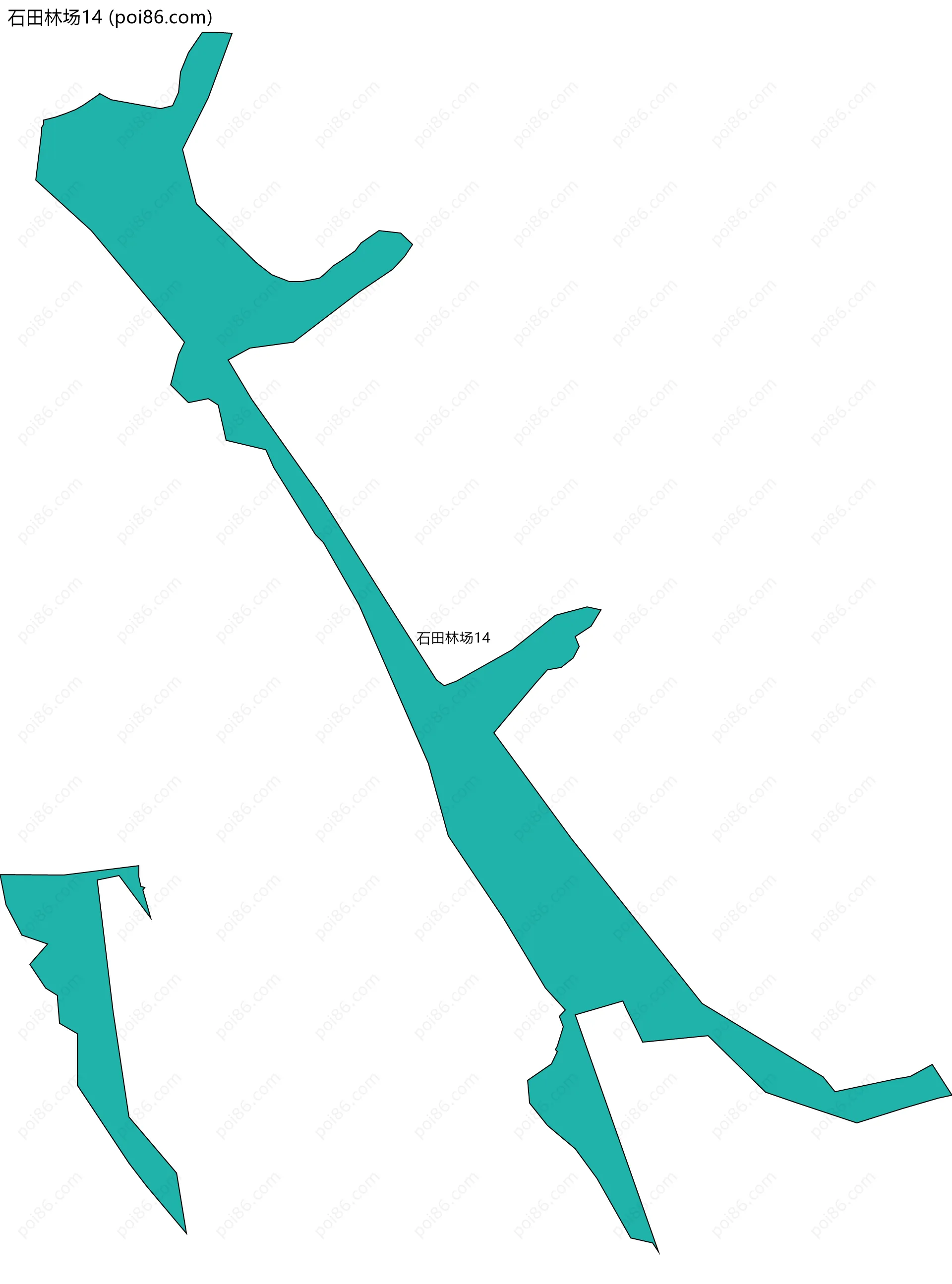 石田林场14边界地图