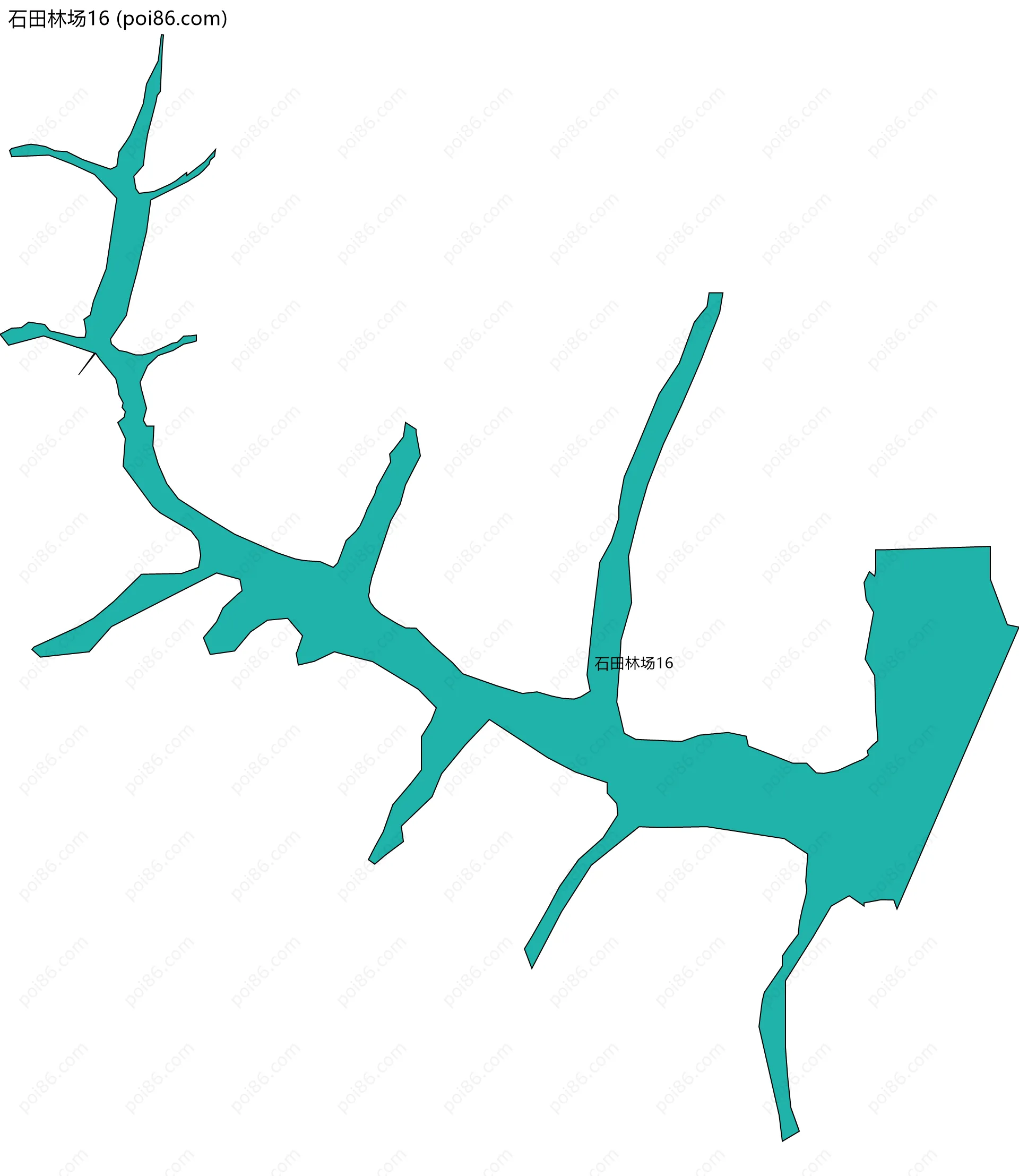 石田林场16边界地图