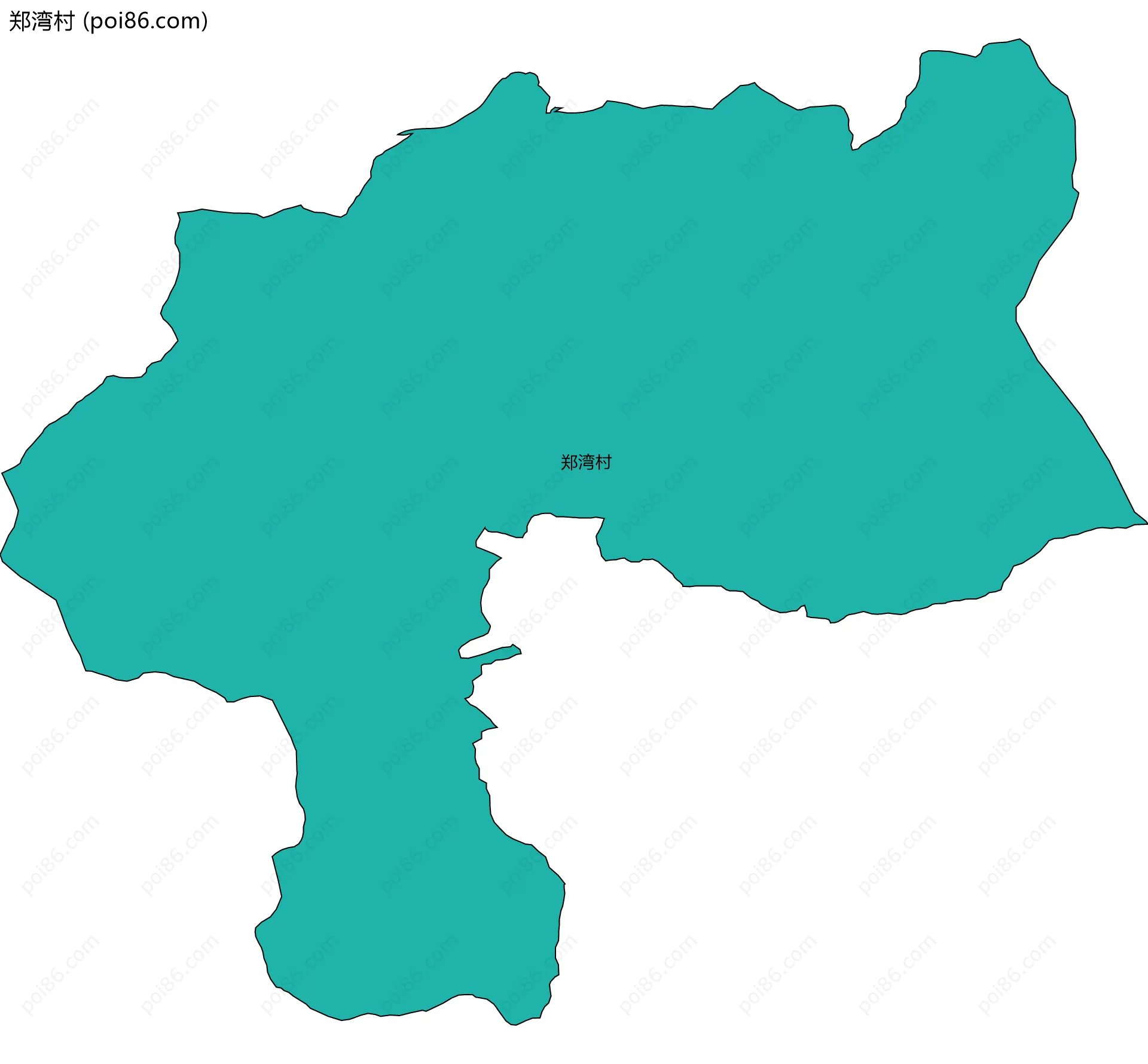 郑湾村边界地图