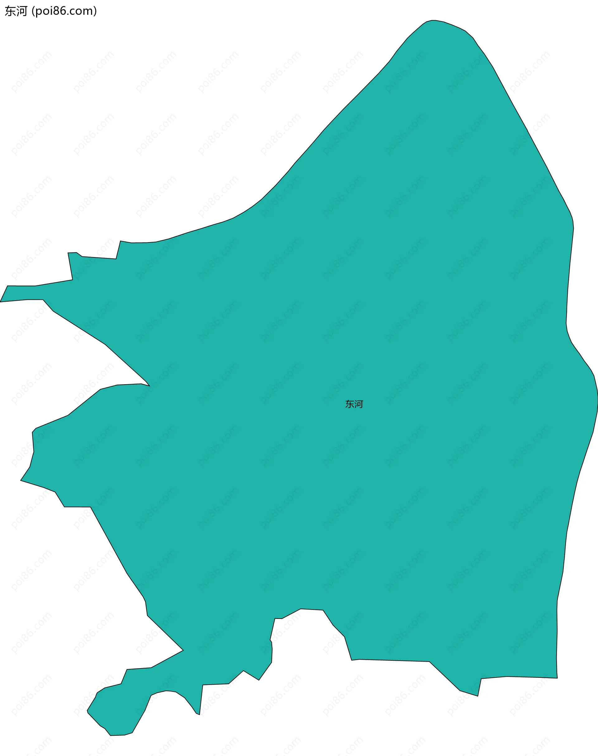东河边界地图