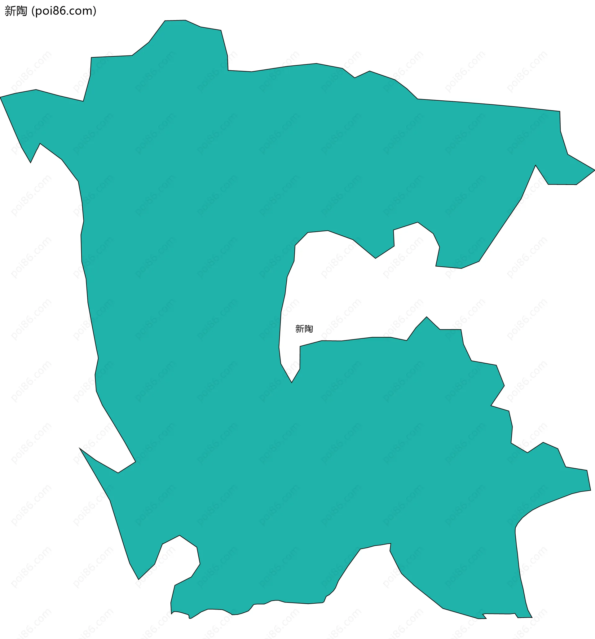 新陶边界地图