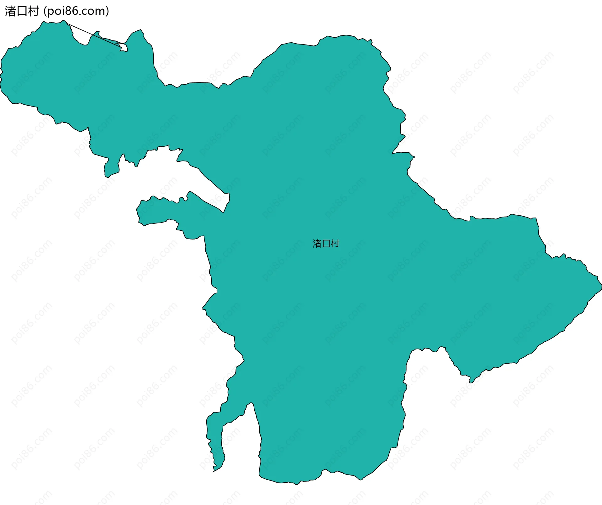 渚口村边界地图