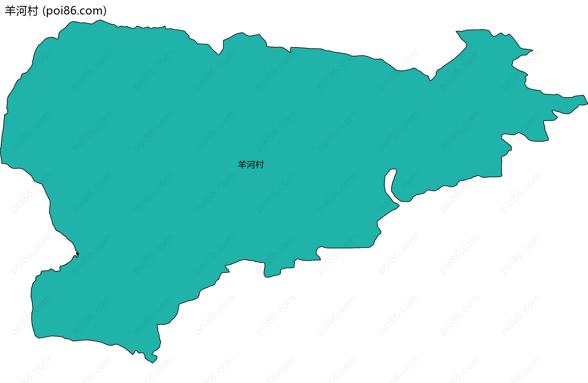 羊河村边界地图