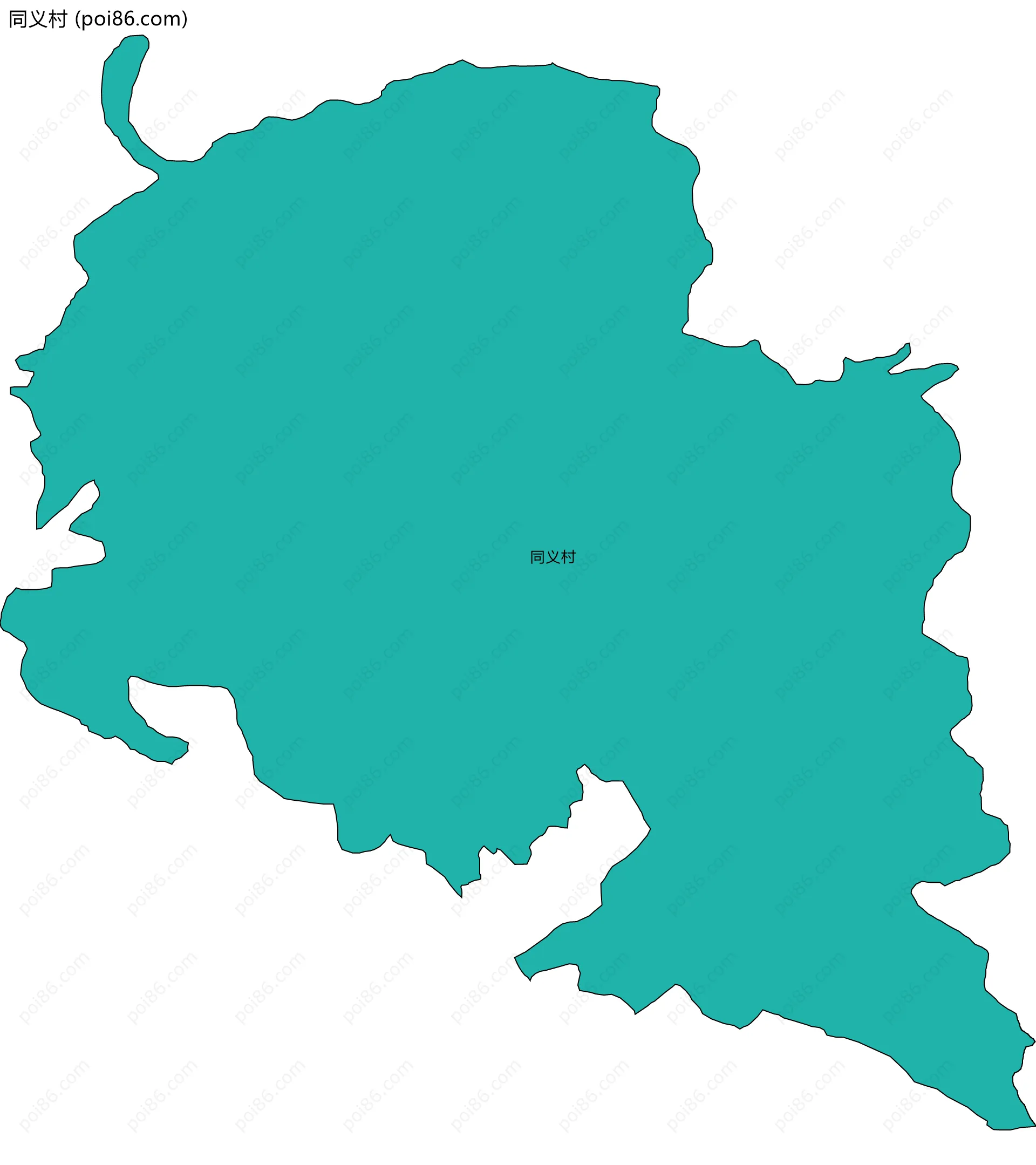 同义村边界地图