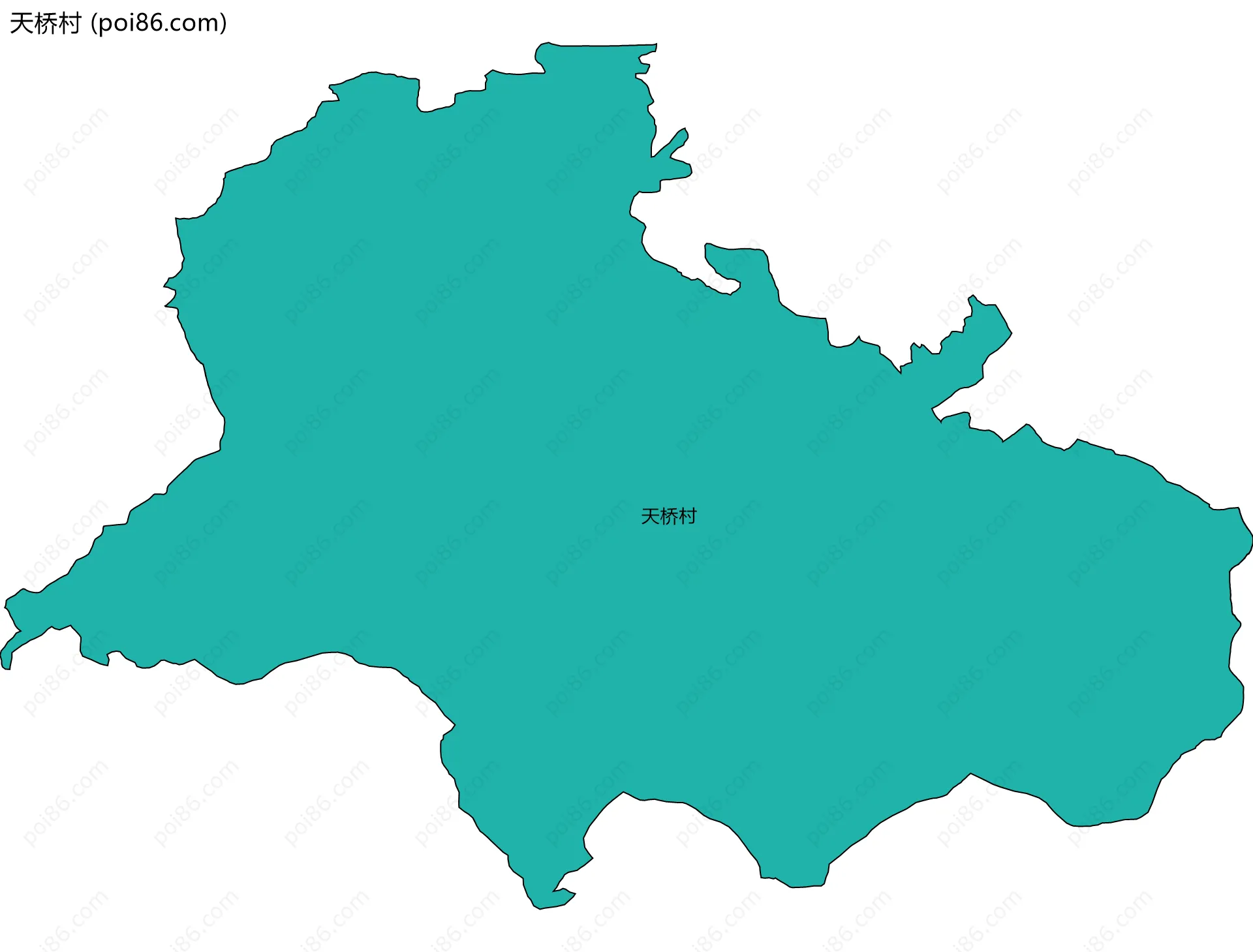 天桥村边界地图