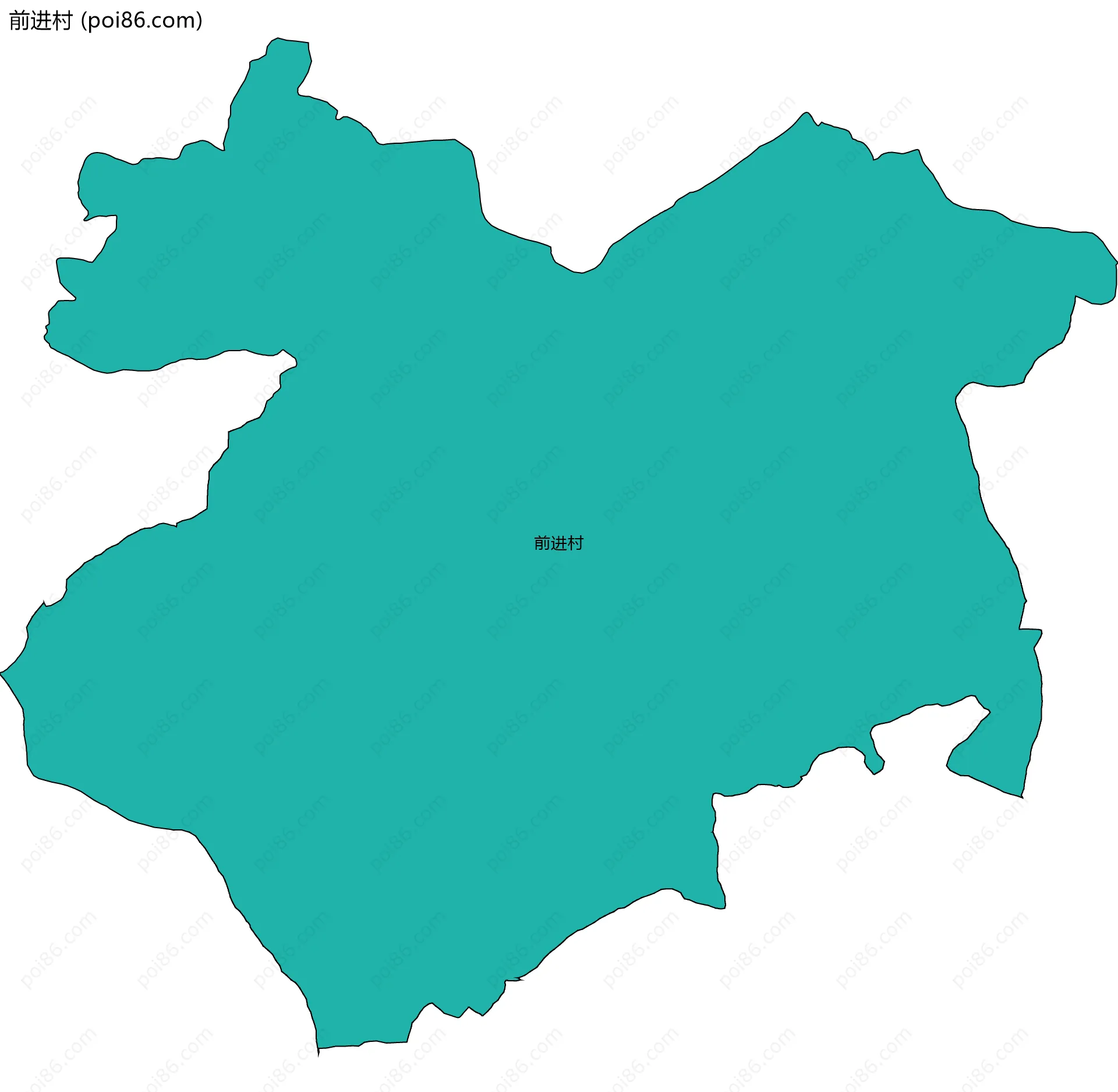 前进村边界地图