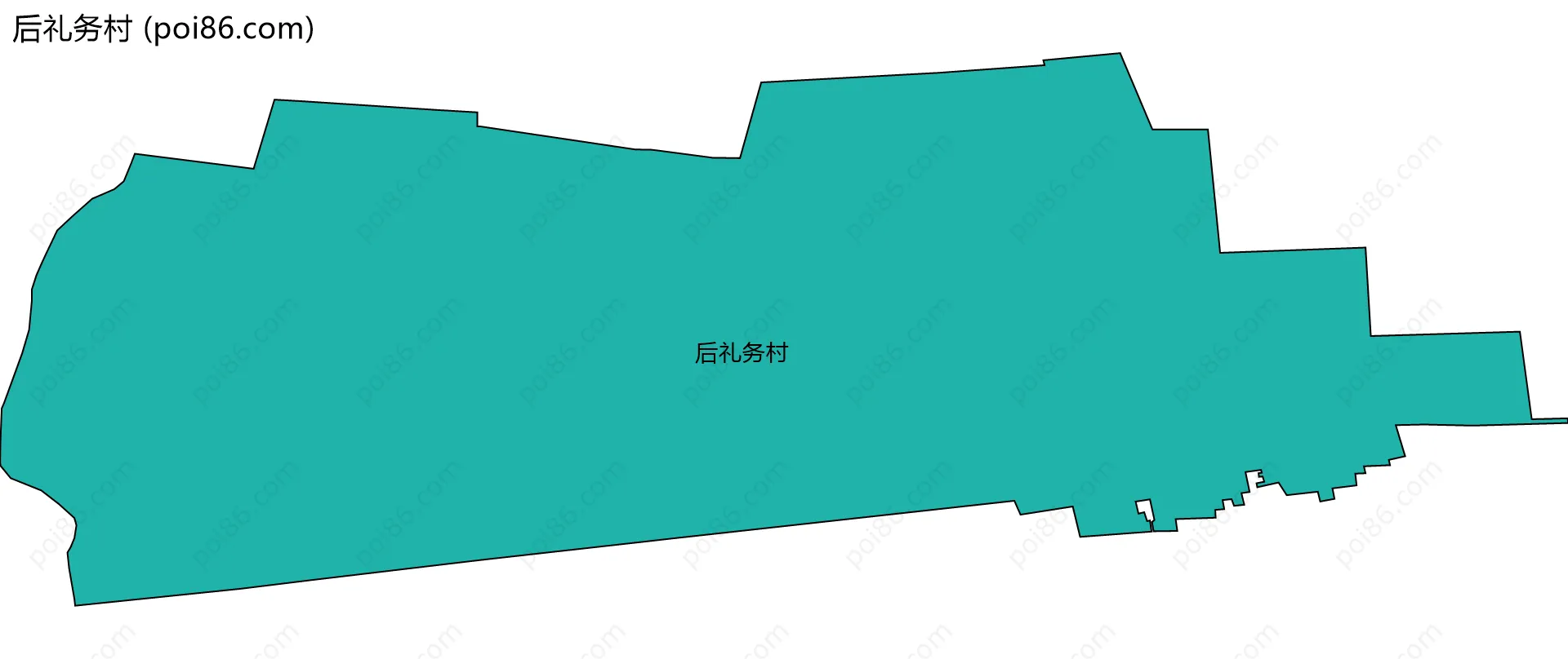 后礼务村边界地图