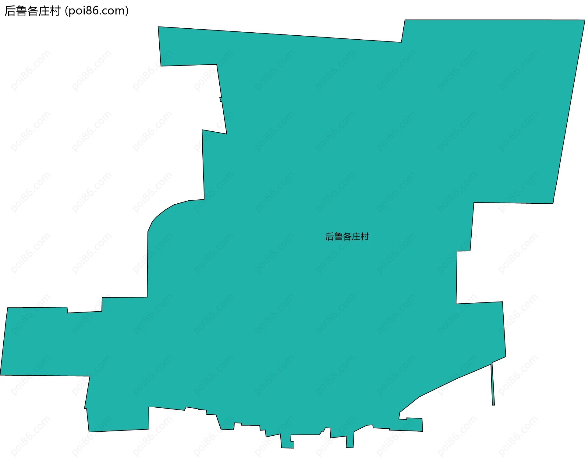 后鲁各庄村边界地图