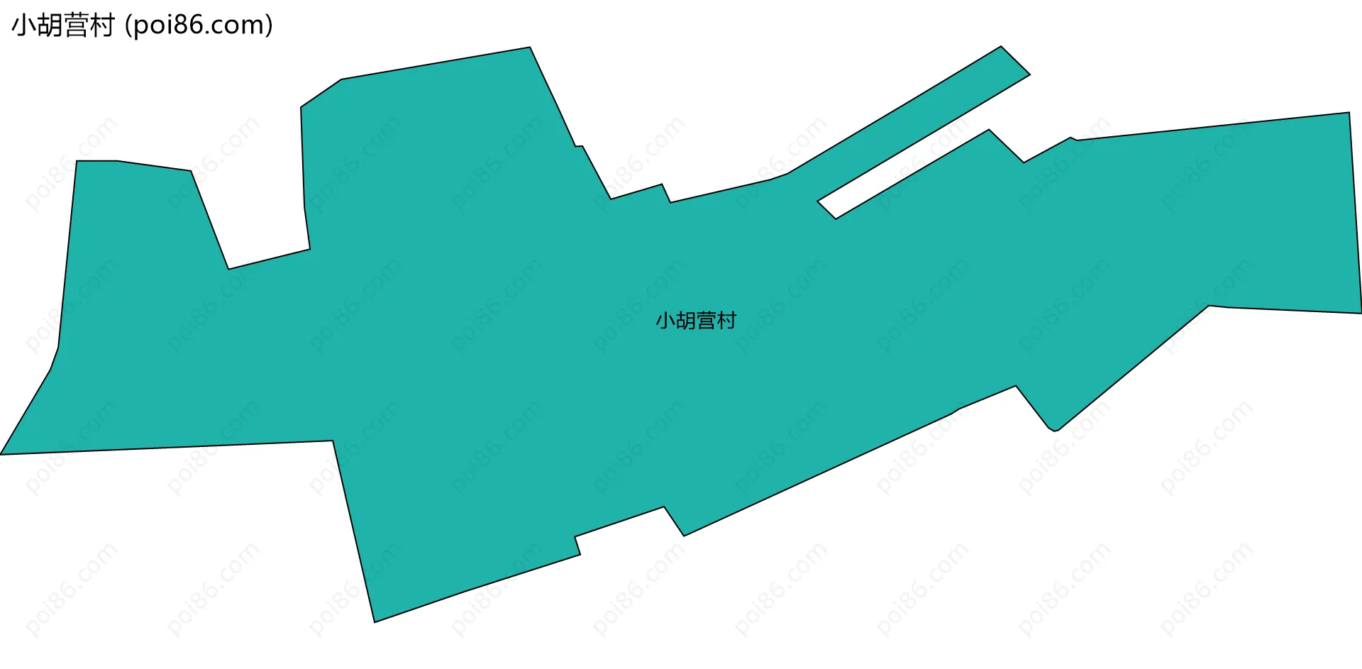 小胡营村边界地图