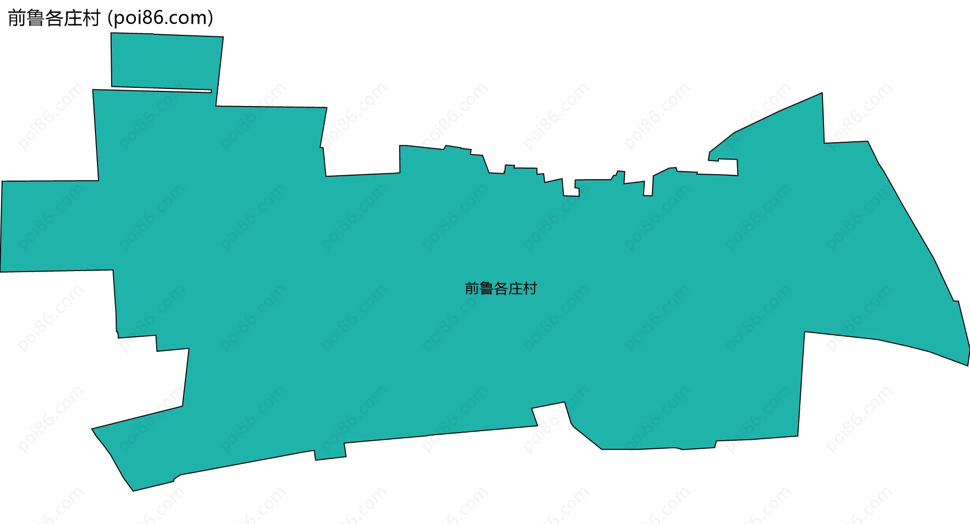前鲁各庄村边界地图