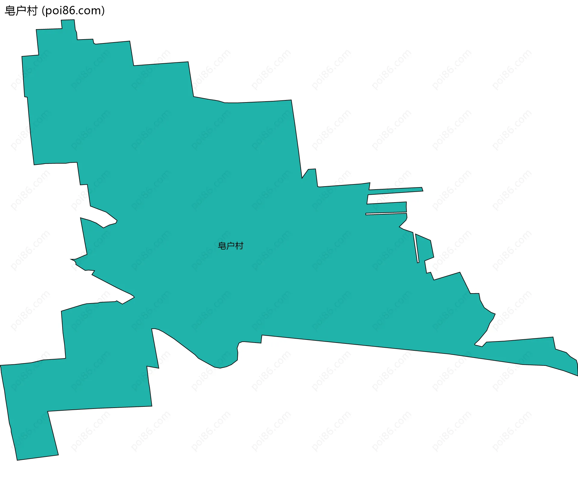 皂户村边界地图
