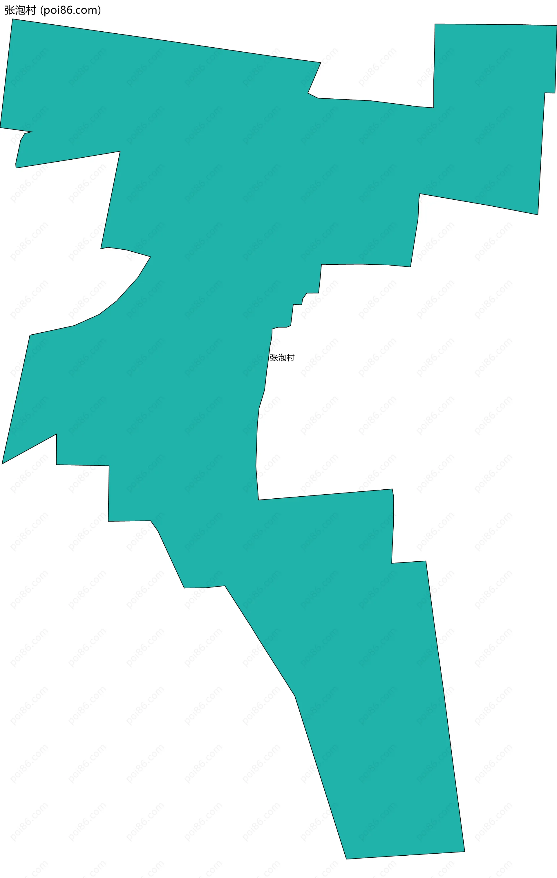 张泡村边界地图