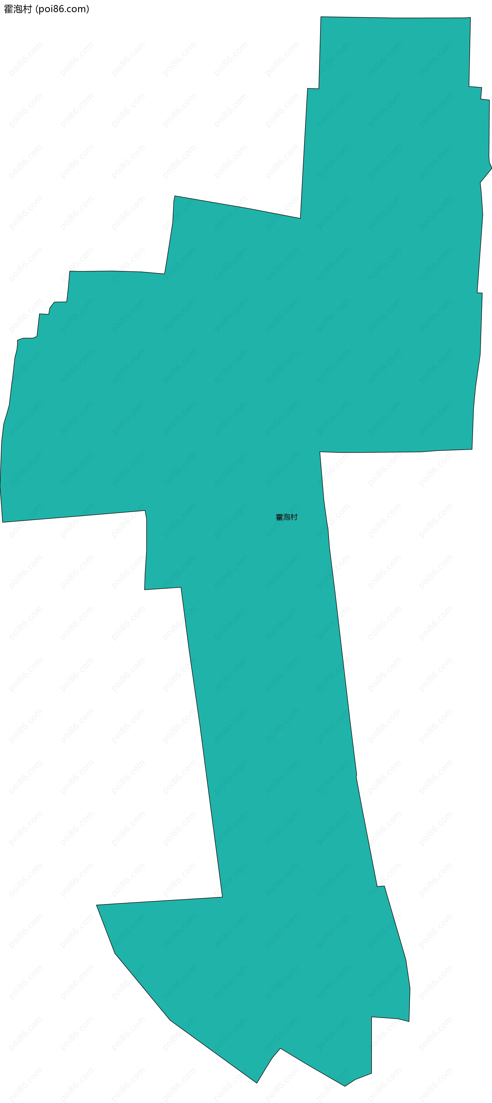 霍泡村边界地图