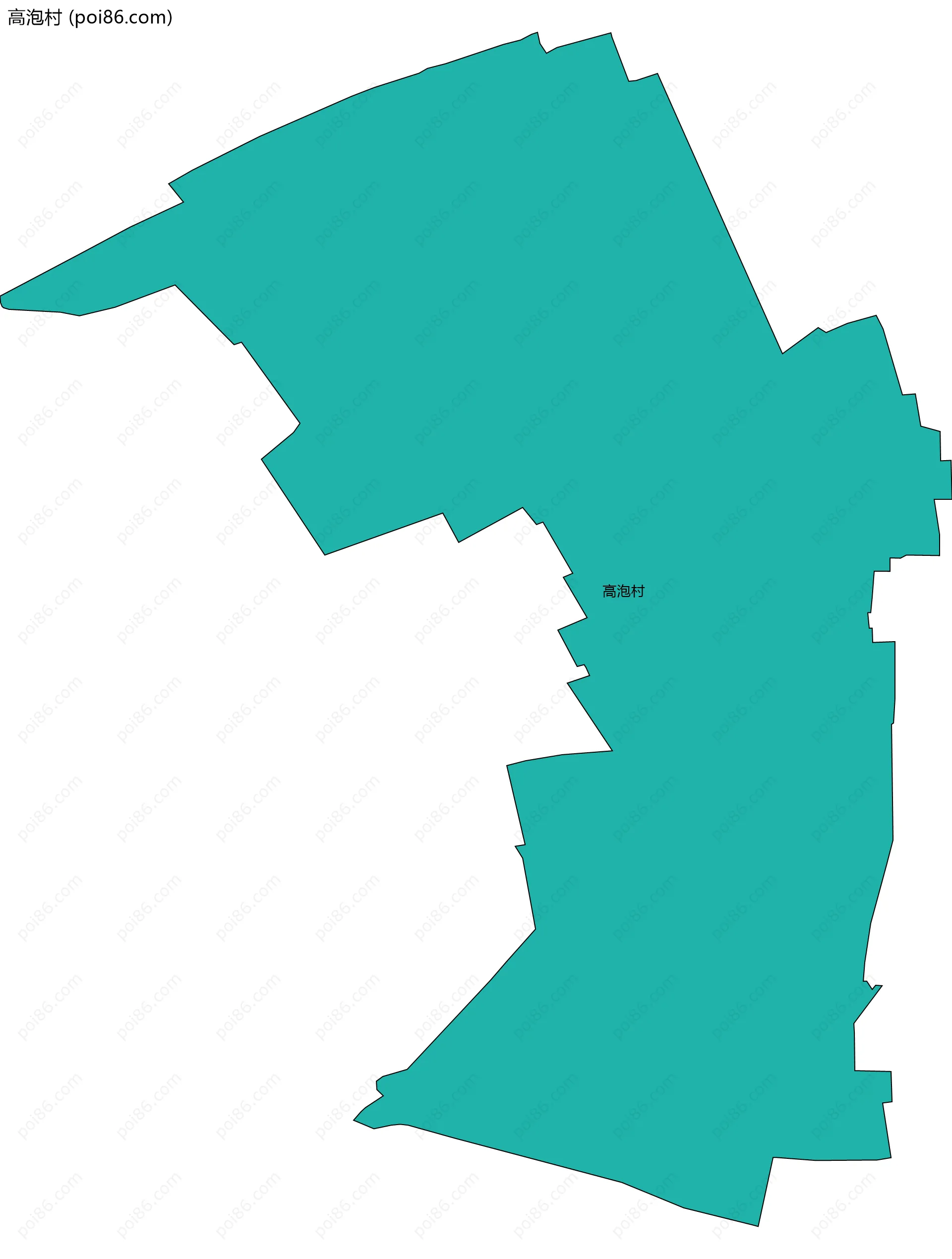 高泡村边界地图