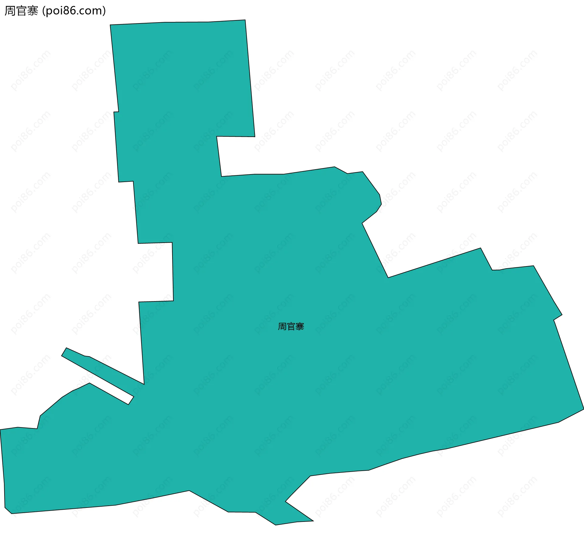周官寨边界地图
