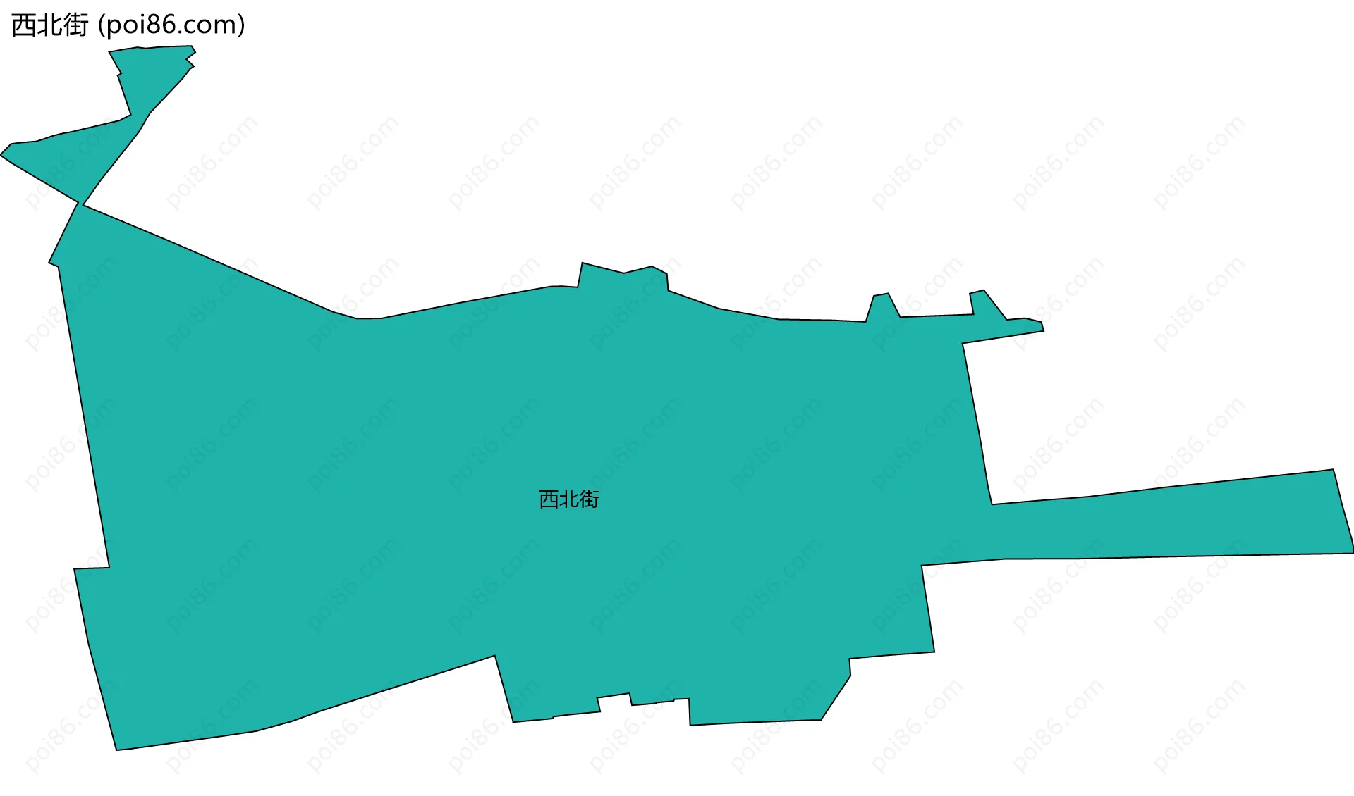 西北街边界地图