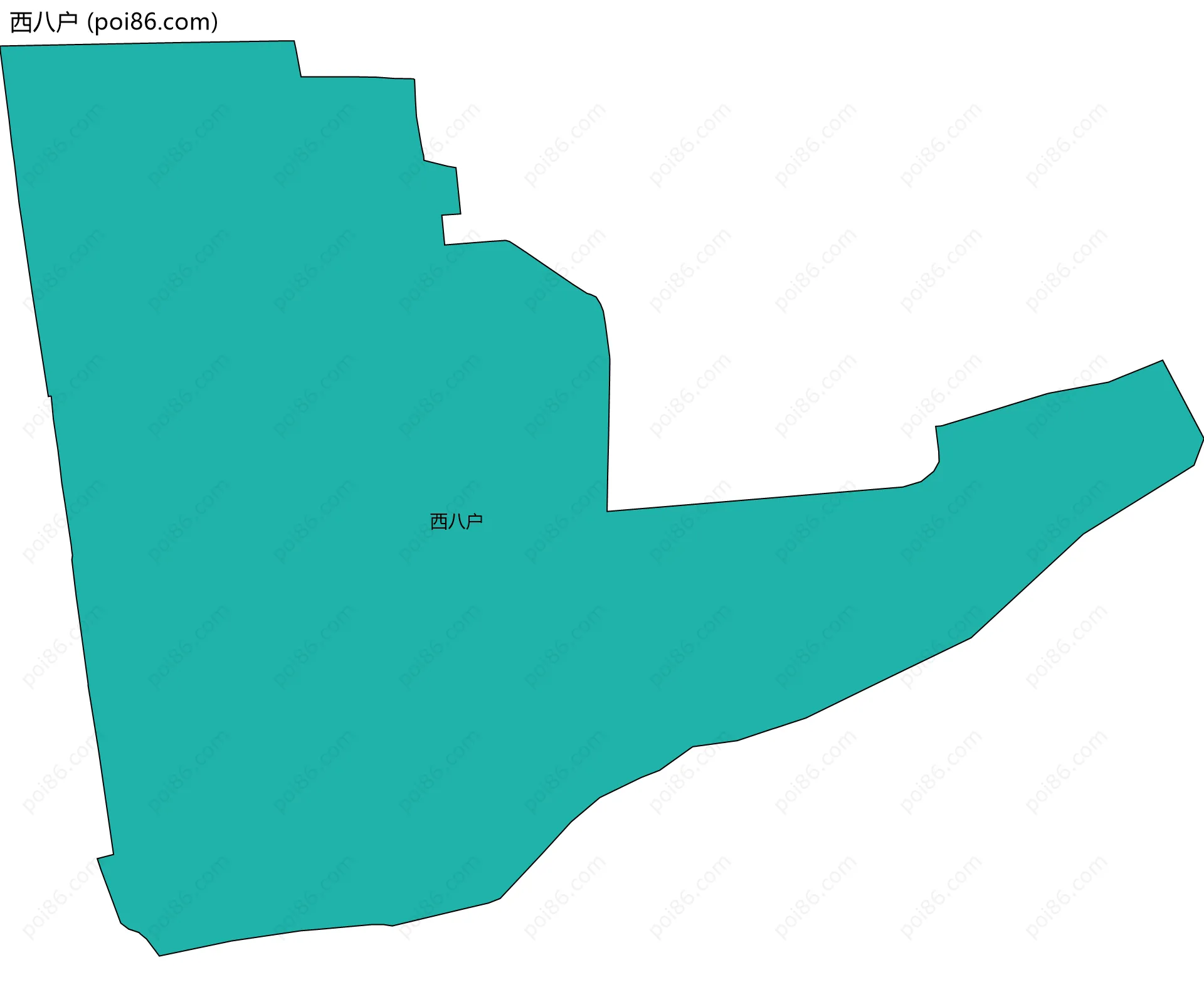 西八户边界地图