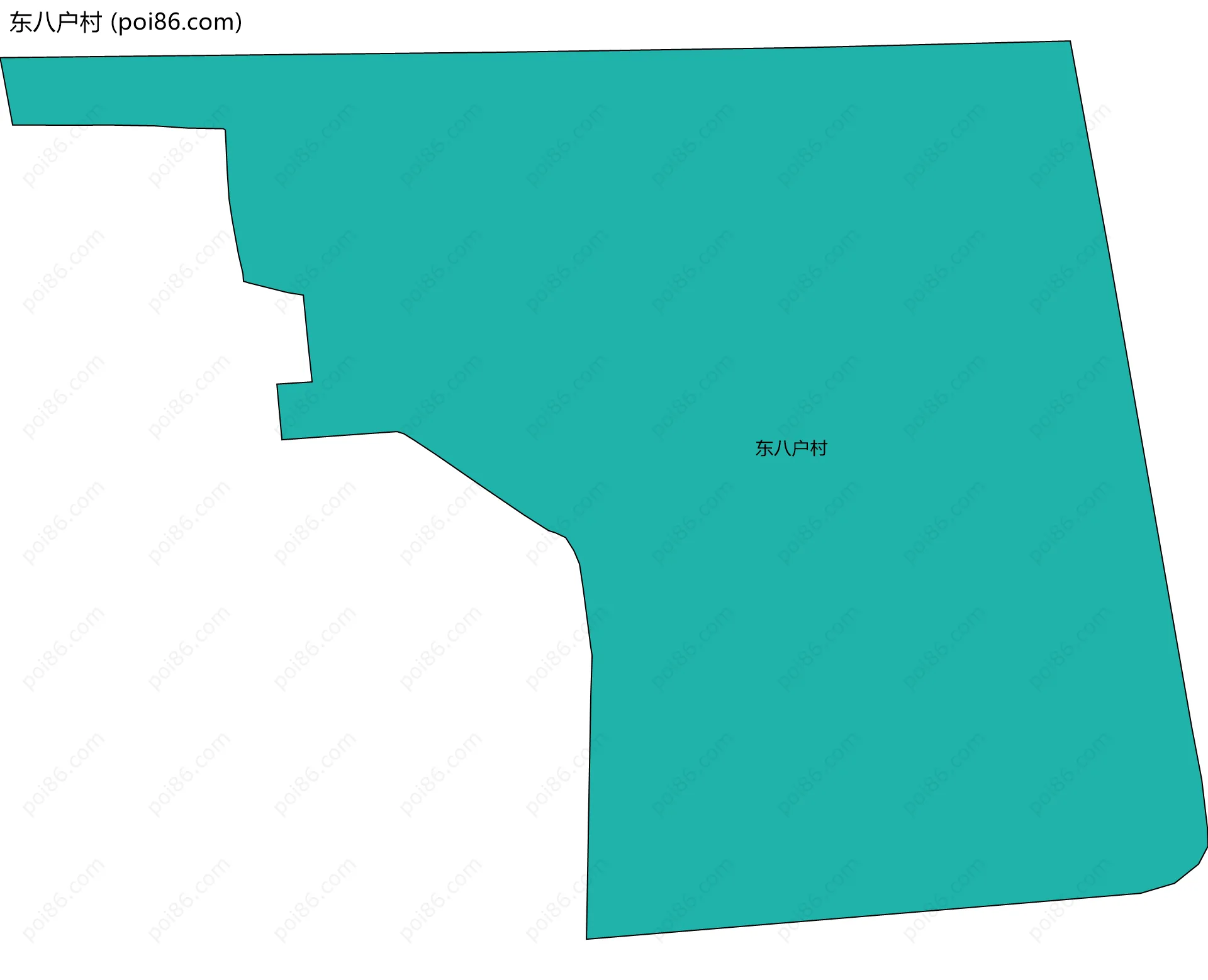 东八户村边界地图
