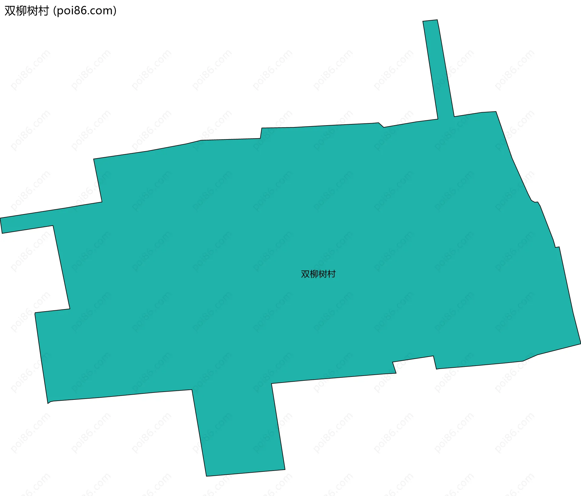 双柳树村边界地图
