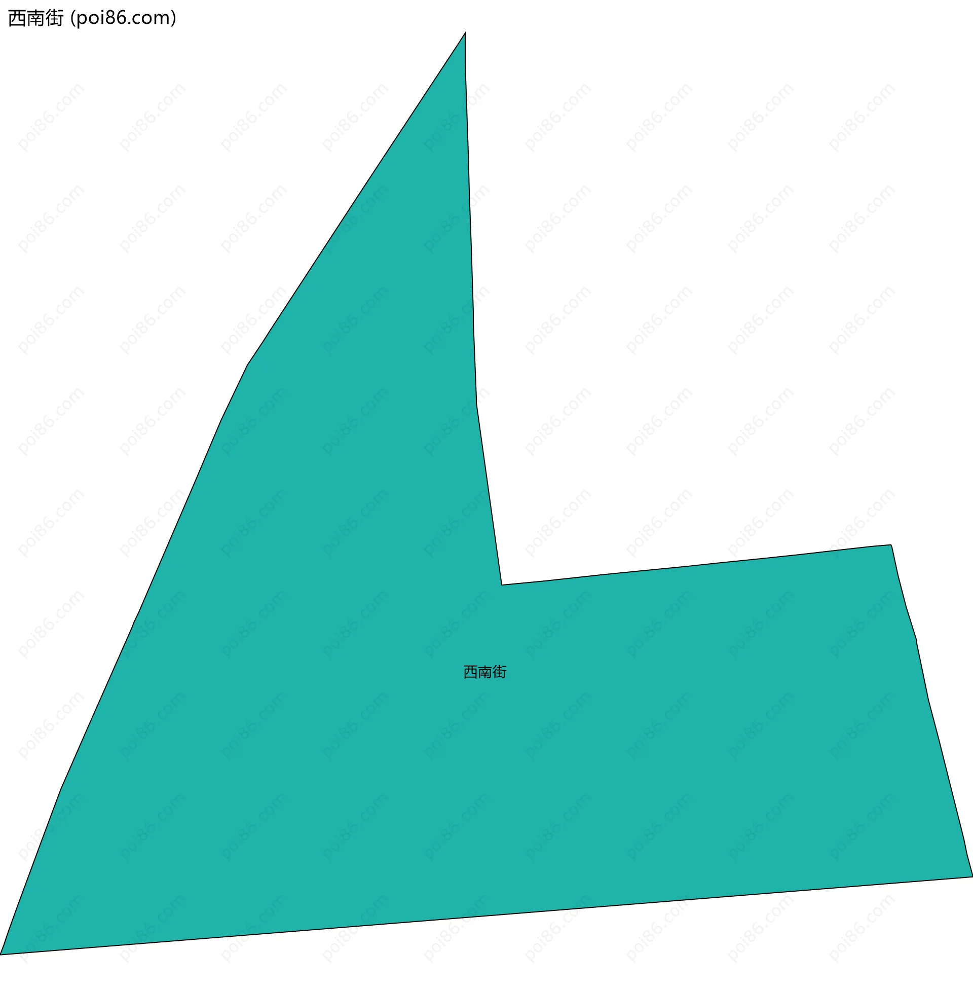 西南街边界地图