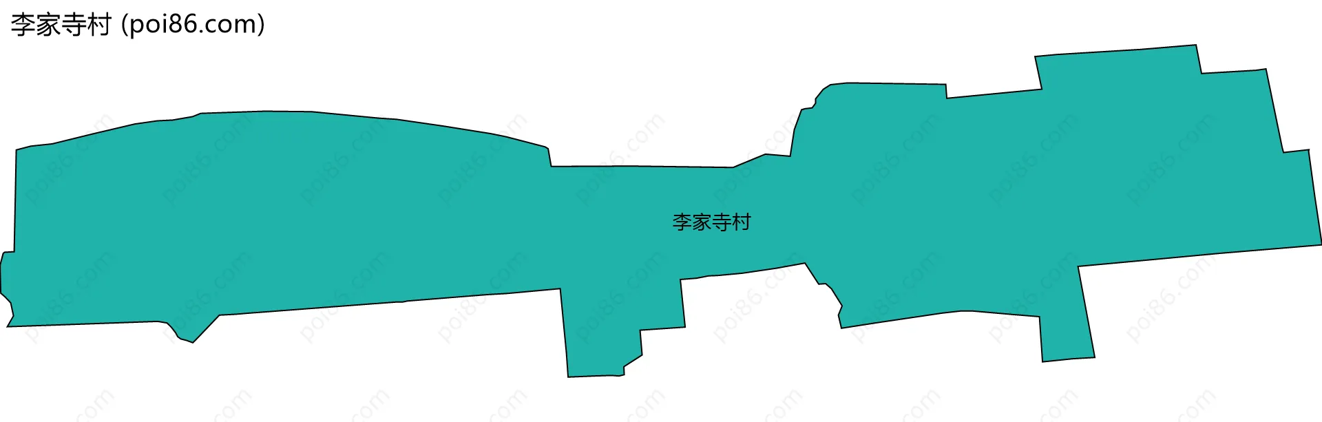 李家寺村边界地图