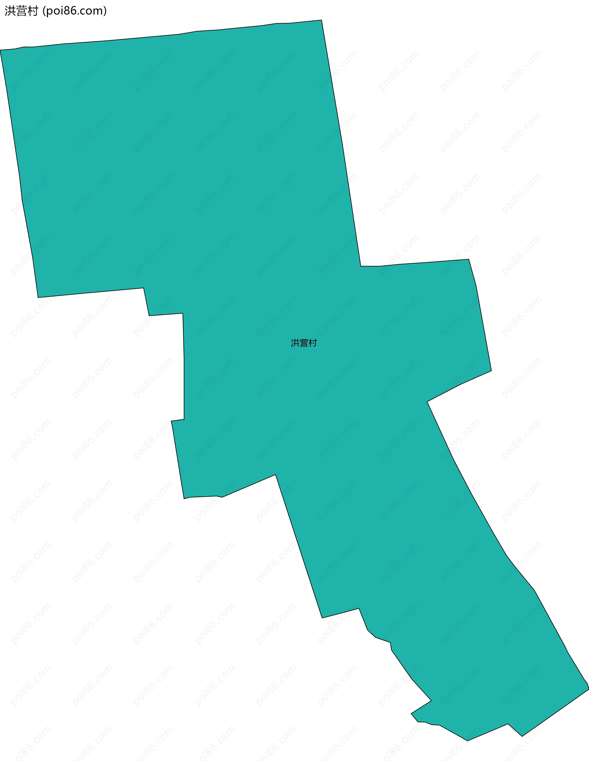 洪营村边界地图