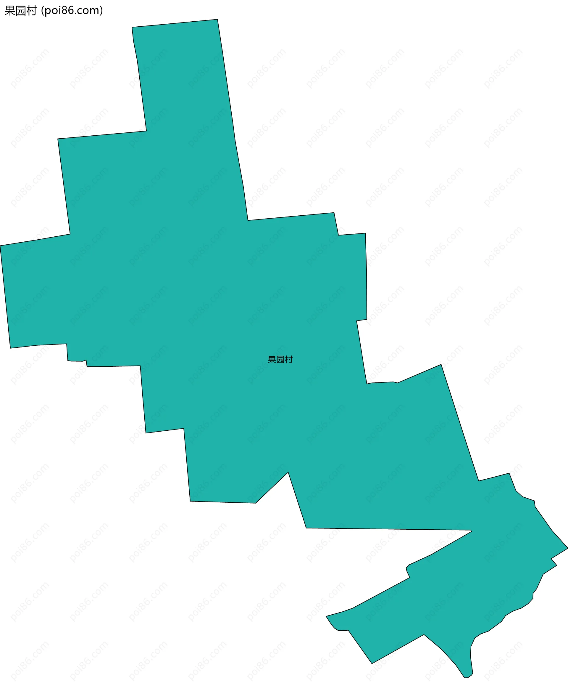 果园村边界地图