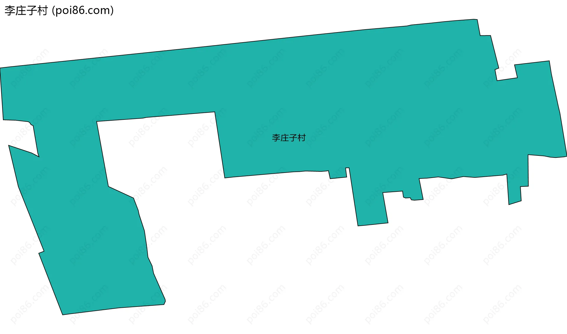 李庄子村边界地图