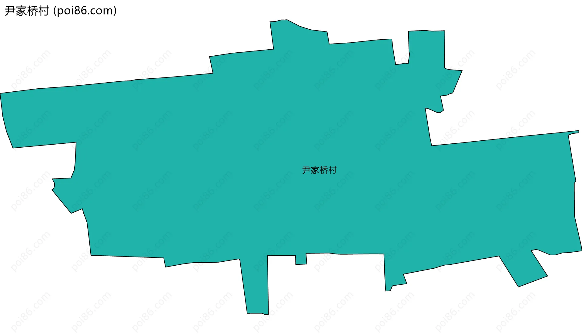 尹家桥村边界地图