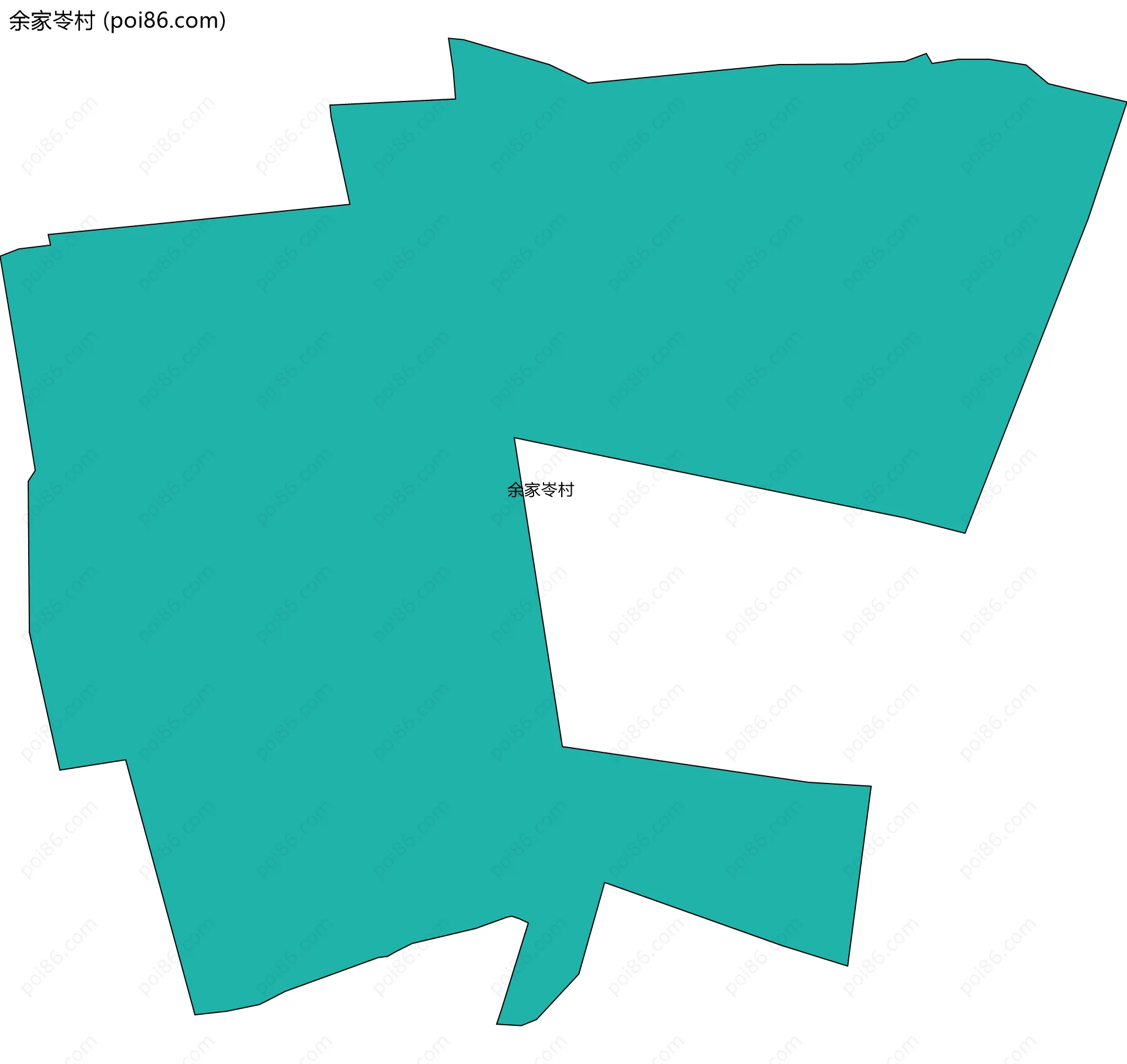 余家岺村边界地图