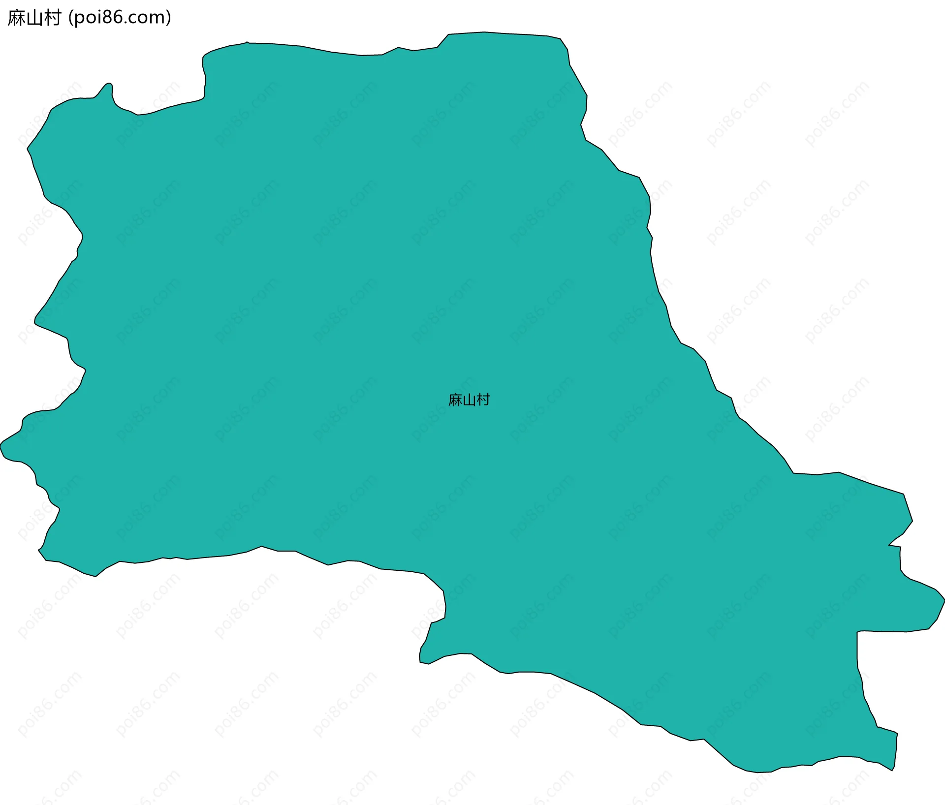 麻山村边界地图